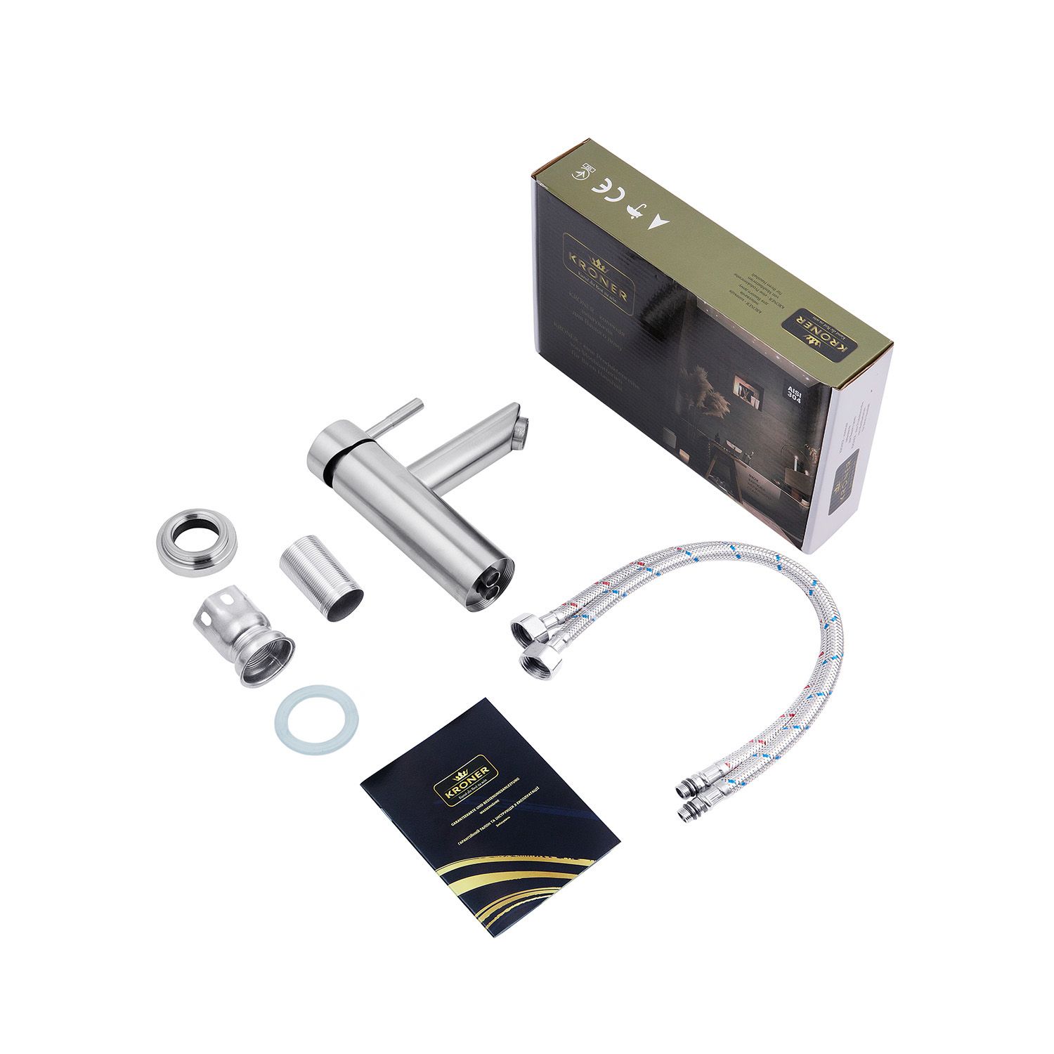 Набор 2 в 1 душова система Kroner Edelstahl Klassisch-ESG082 + змішувач Edelstahl Klassisch-ESG010