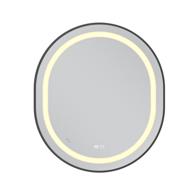 Дзеркало MIXXUS PREMIUM ELLIPSE MV05-80x70-REVERSE BLACK з LED Touch, Anti-fog, димером (3-6,5kK) (MP6646)