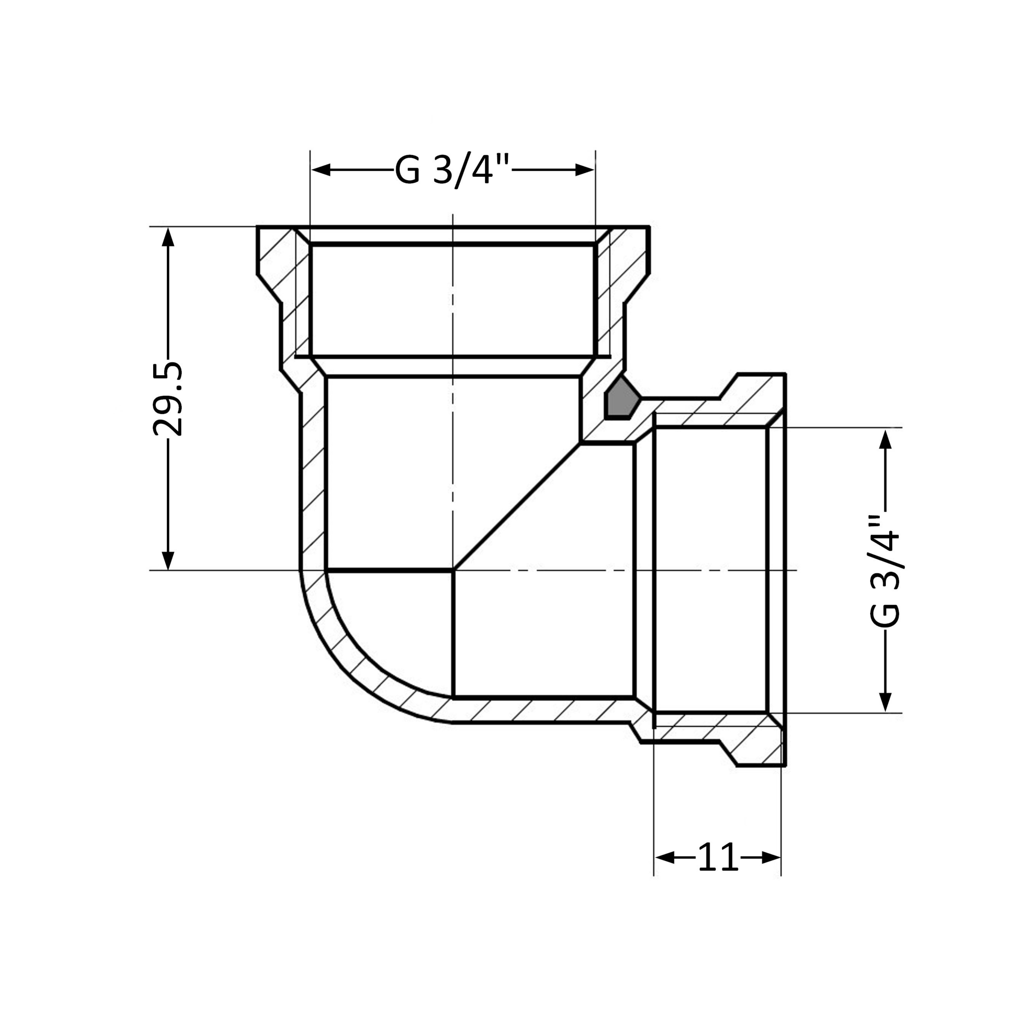 Кут Thermo Alliance Standart 3/4" ВР SD41820