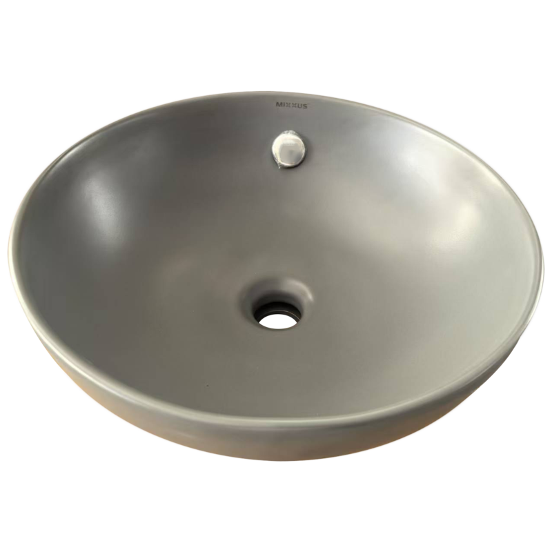Раковина накладна MIXXUS PREMIUM TOPPER-0201 GRAY 410x410x165mm (перелив) (MP6649)