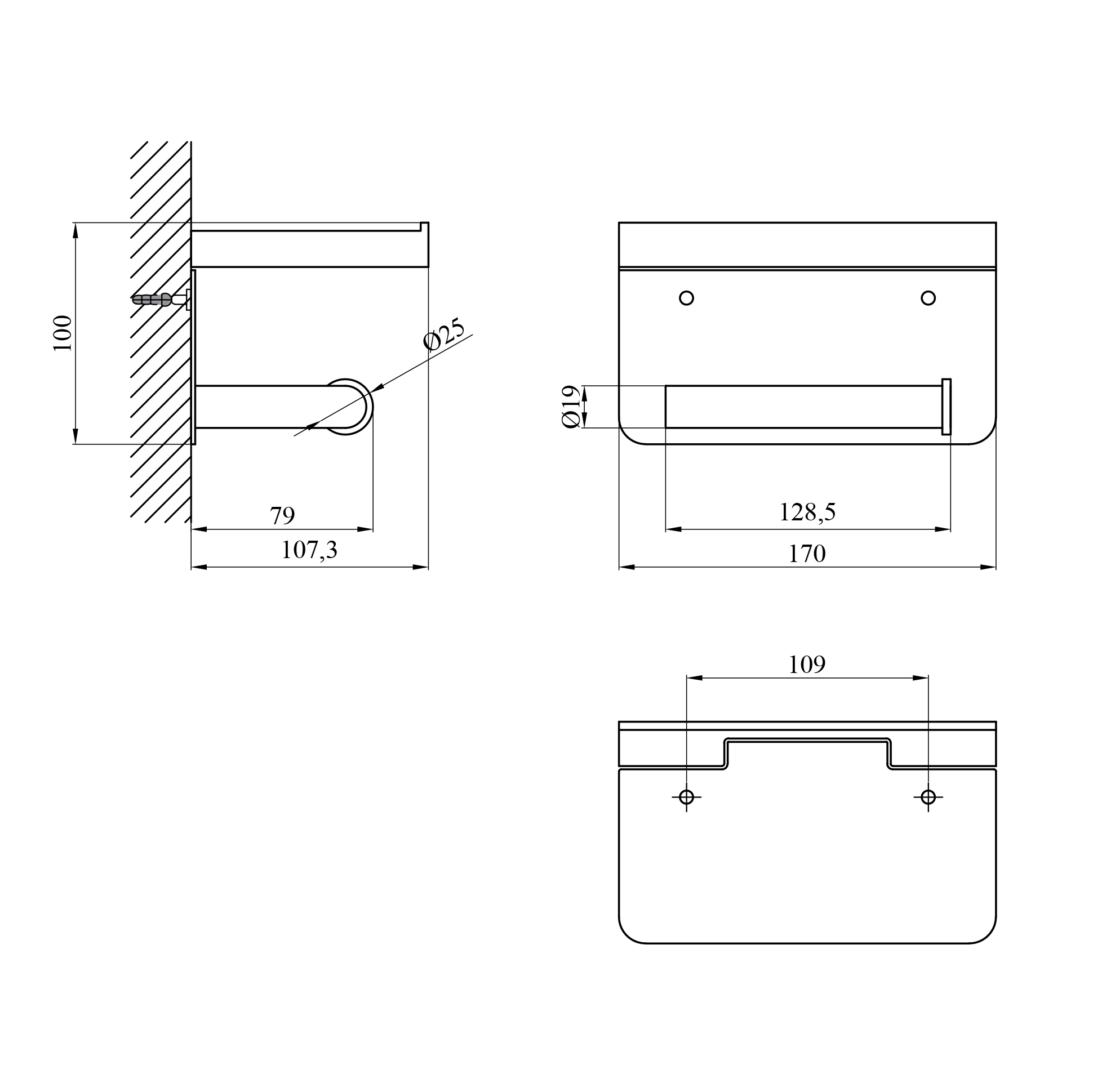 Тримач для туалетного паперу Kroner KRP Graz - GRP3018