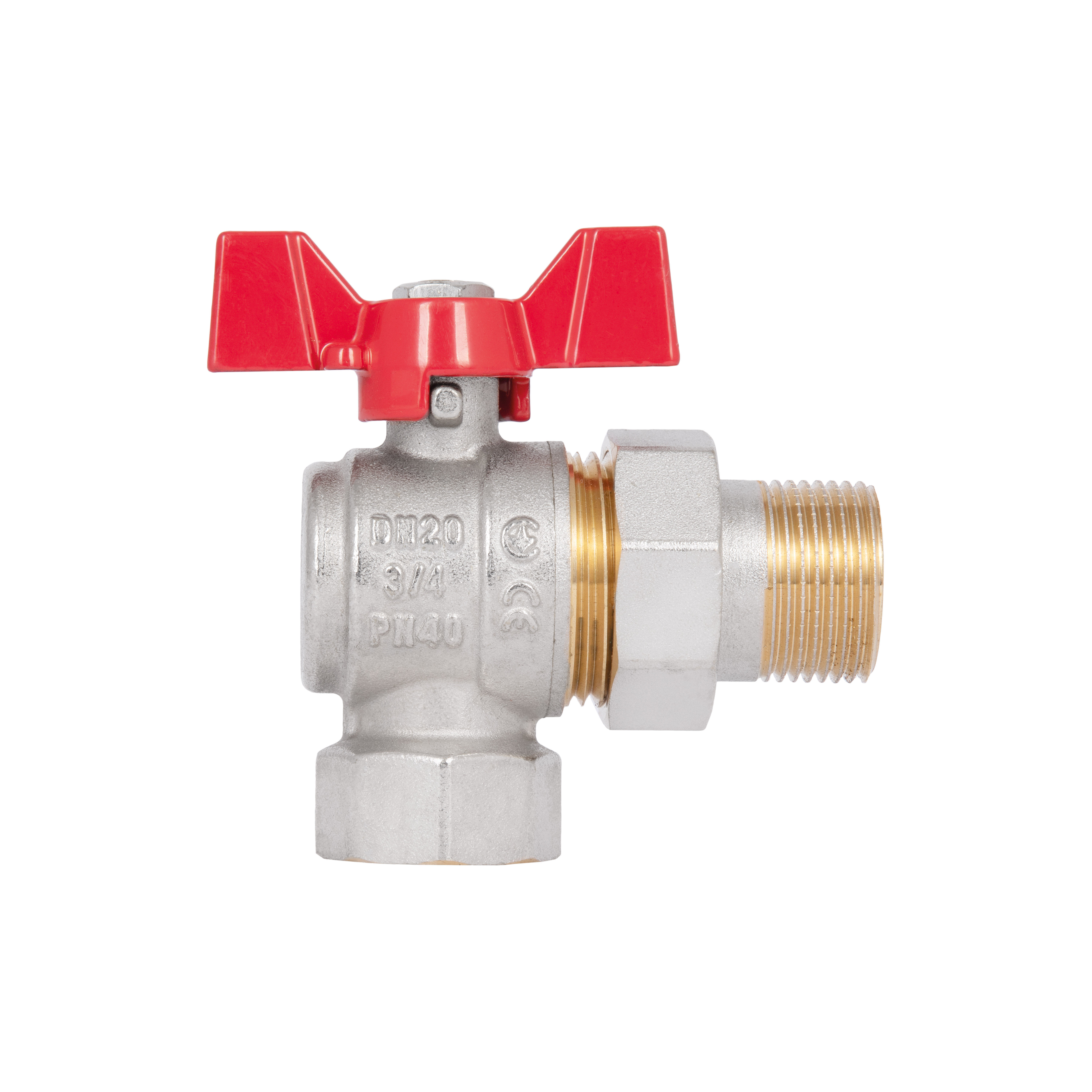 Кран кульовий "Американка" Thermo Alliance Standart 3/4" ВЗ кутовий SD222NW20PN40