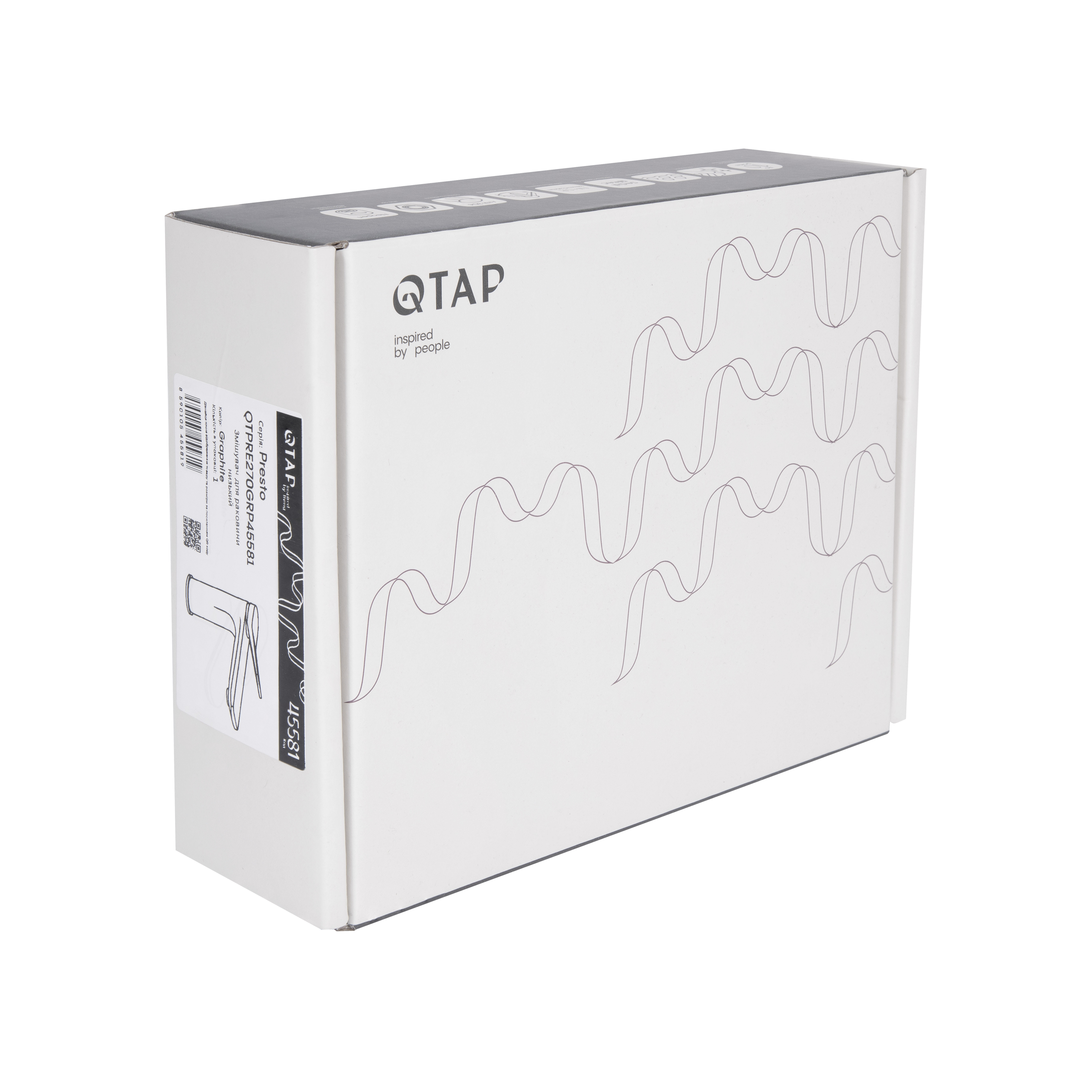 Змішувач для раковини Qtap Presto QTPRE270GRP45581 Gunmetal Black