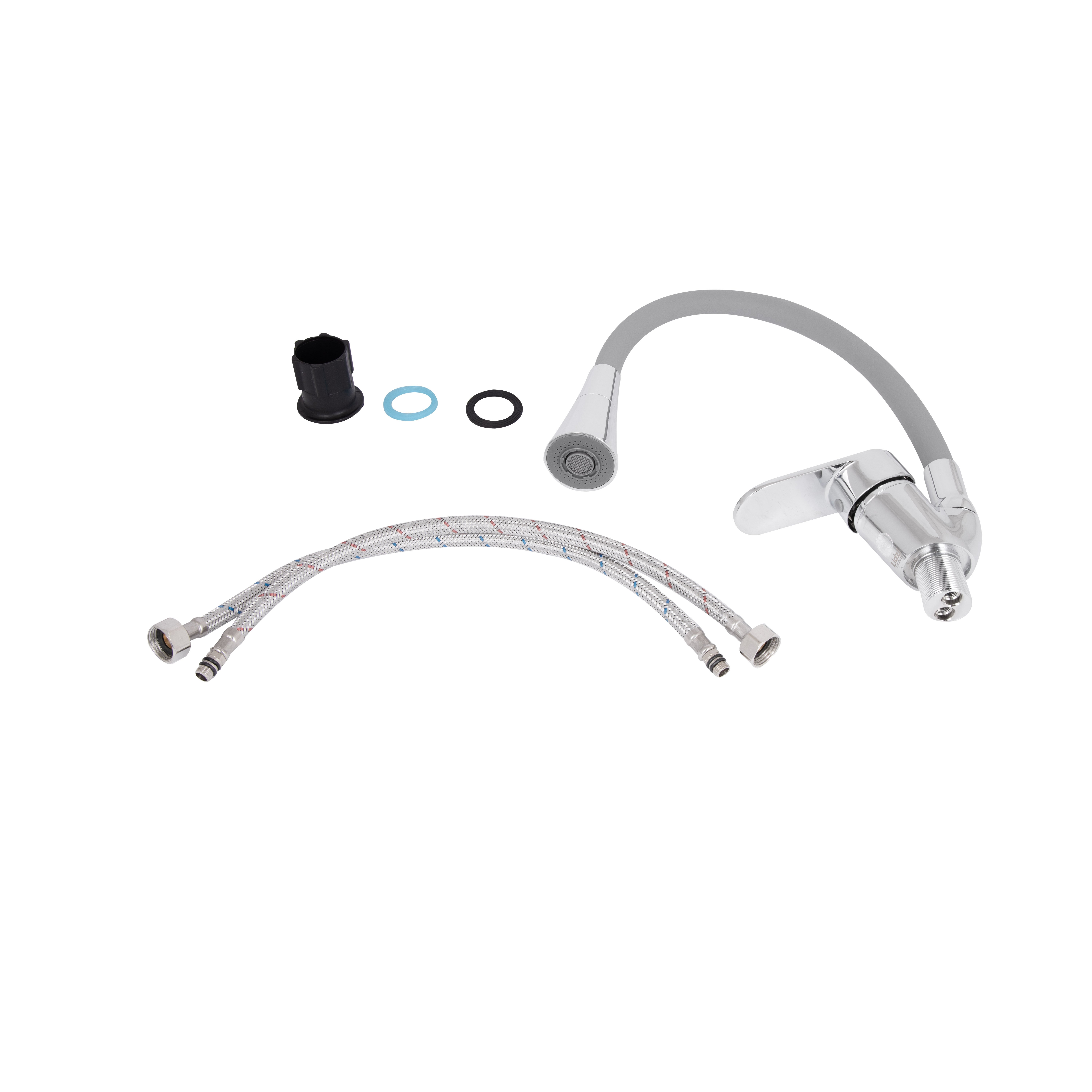 Змішувач для кухні Lidz Tani 008F3 з гнучким виливом (k40) LDTAN008F3GCR39507 Chrome/Grey