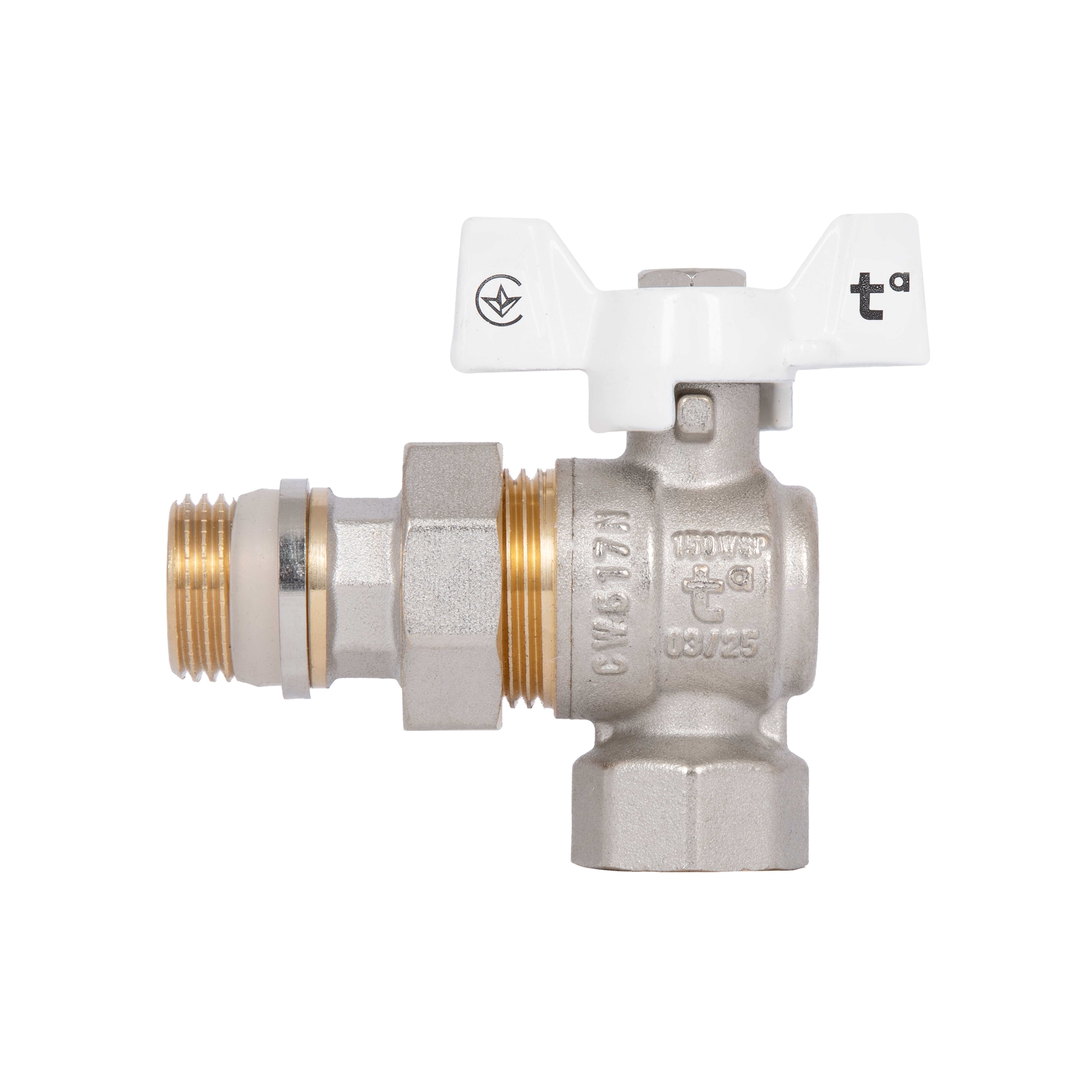 Кран Американка Thermo Alliance Standart з антипротіканням кутовий 1/2 PN40 конус SD901NW15PN40