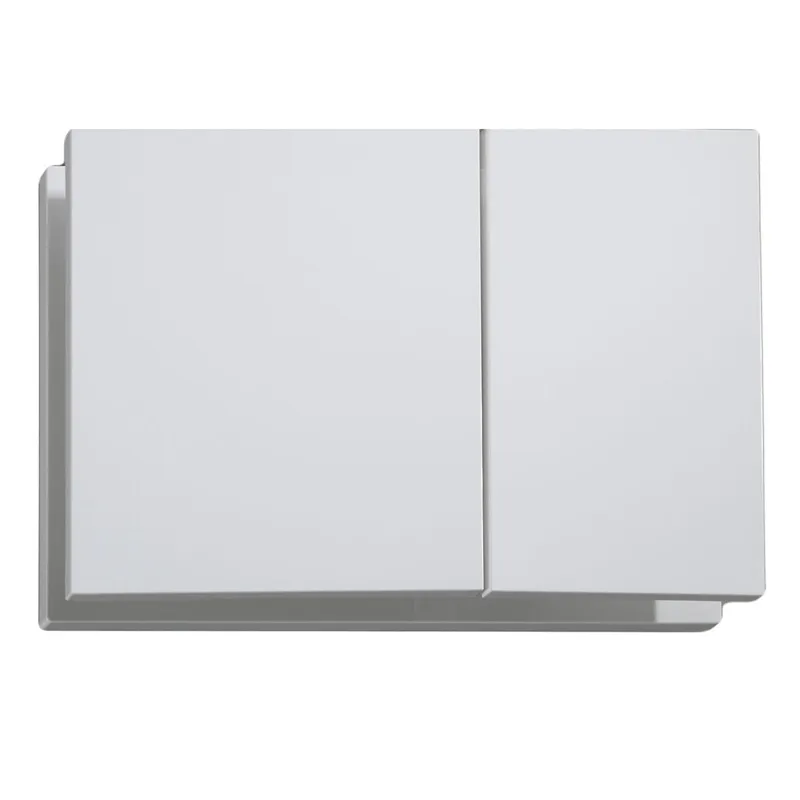 Панель змиву KOER KT-0610-03 240x160x32mm пластикова, кнопка квадратна (колір білий) (KR6134)