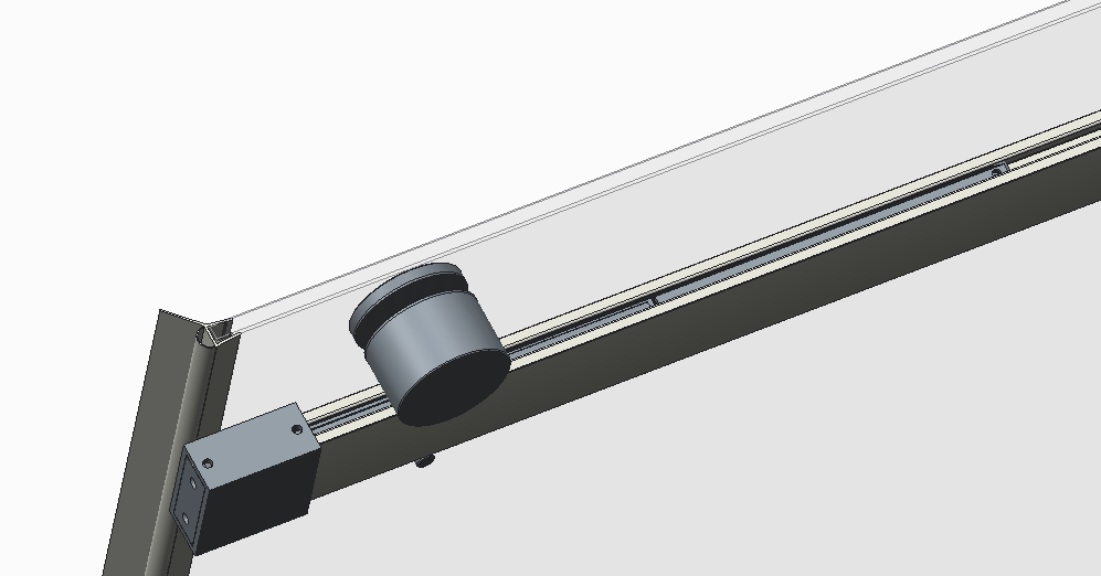 Двері у нішу розсувні KOER SR SD01-120x200-TR-07 прозоре скло EASY CLEAN 8мм графіт (KR5378)