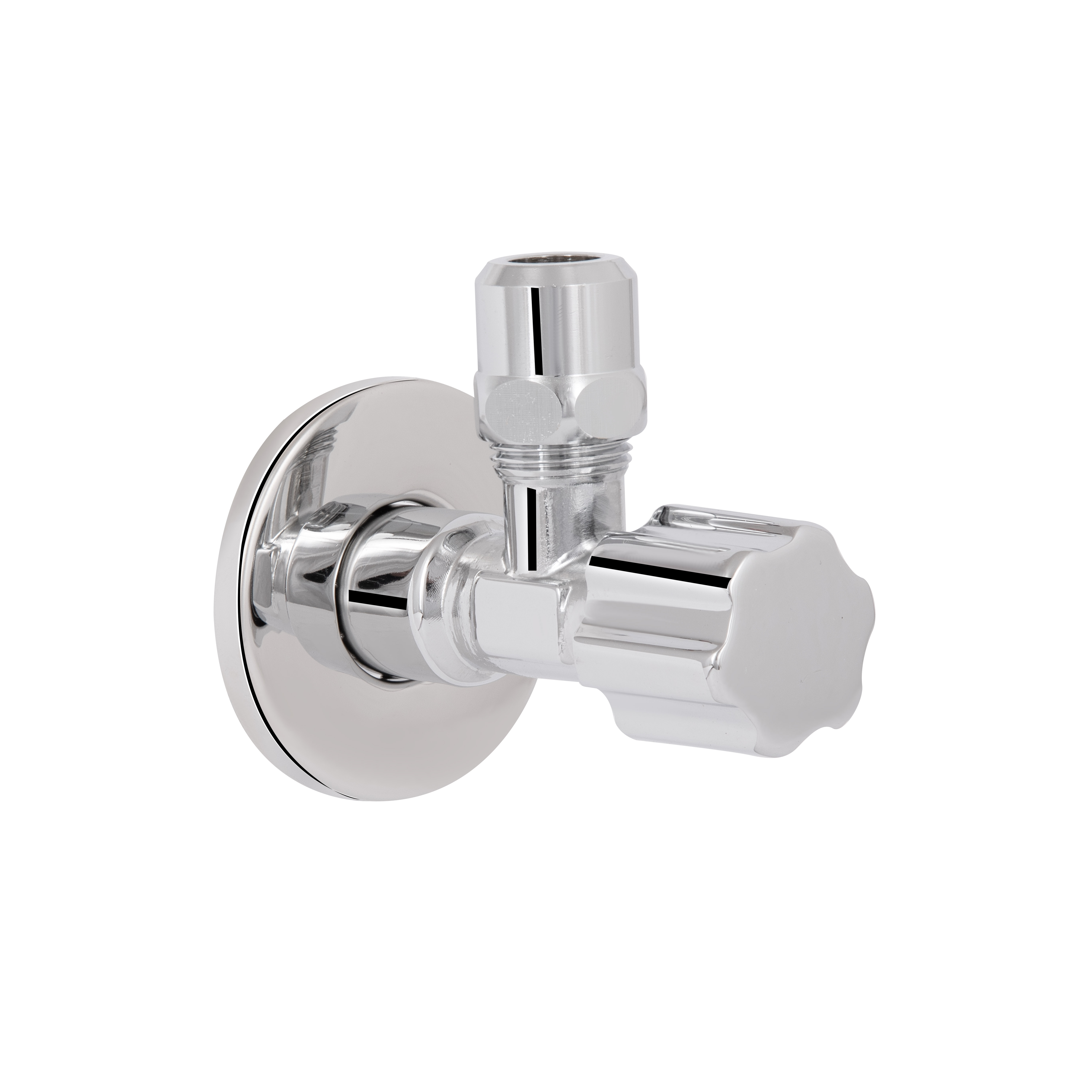 Кран кутовий Thermo Alliance Forte 1/2"Зх3/8"З з перехідником M10, хром TAF341W159