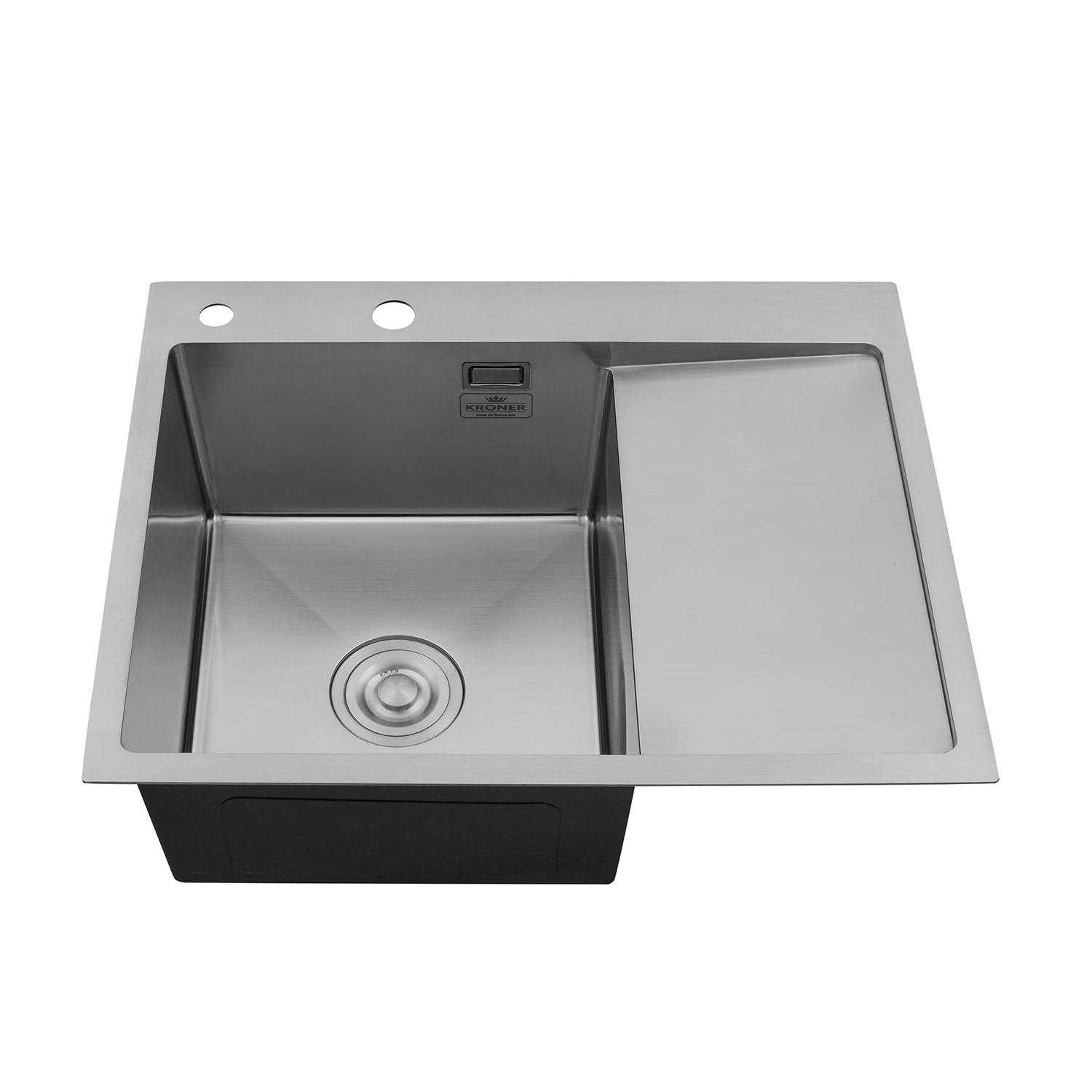 Кухонна мийка Kroner KRP Gebürstet - 6350LHM (3.0/1.0 мм)