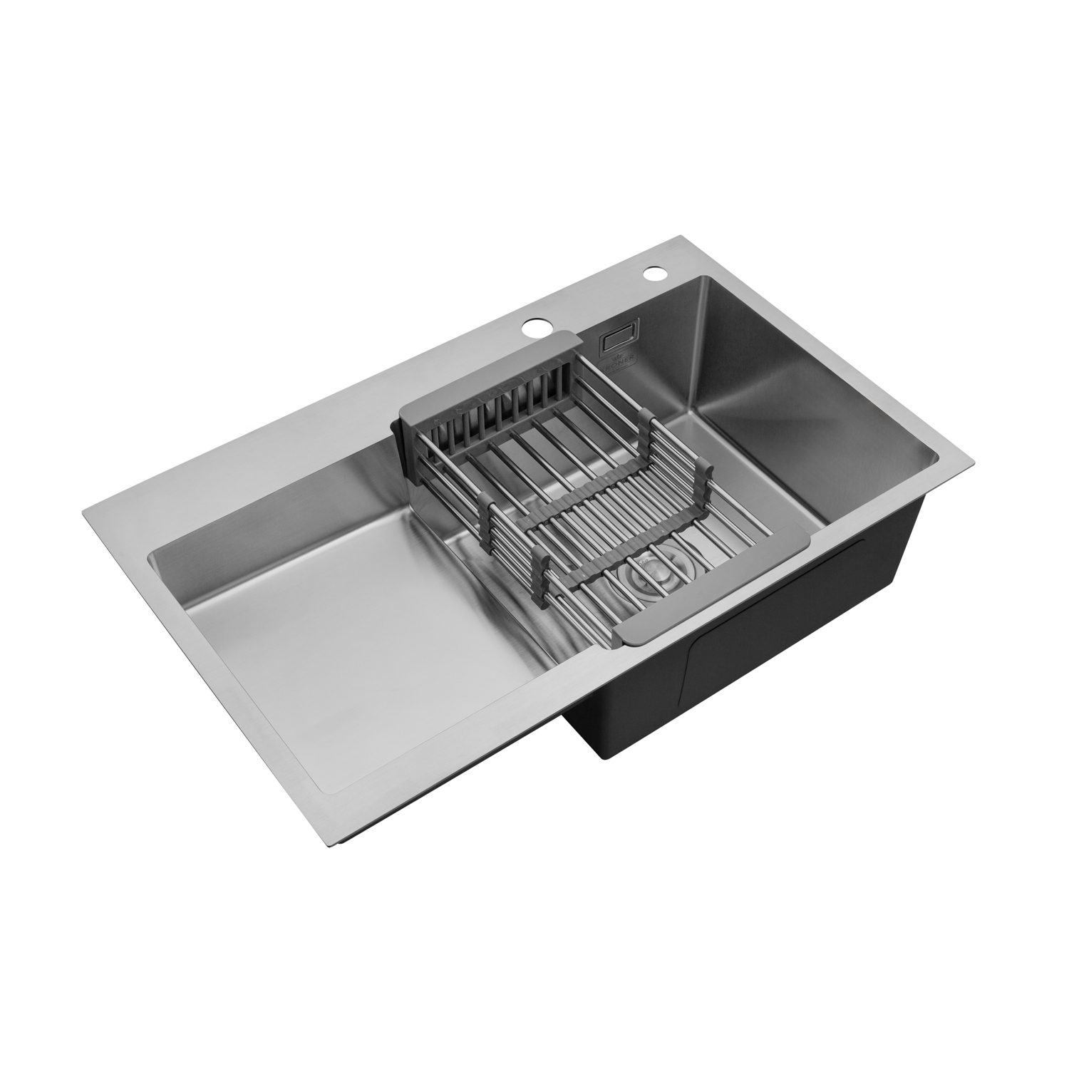 Кухонна мийка Kroner KRP Gebürstet - 7848RHM (3.0/1.0 мм)