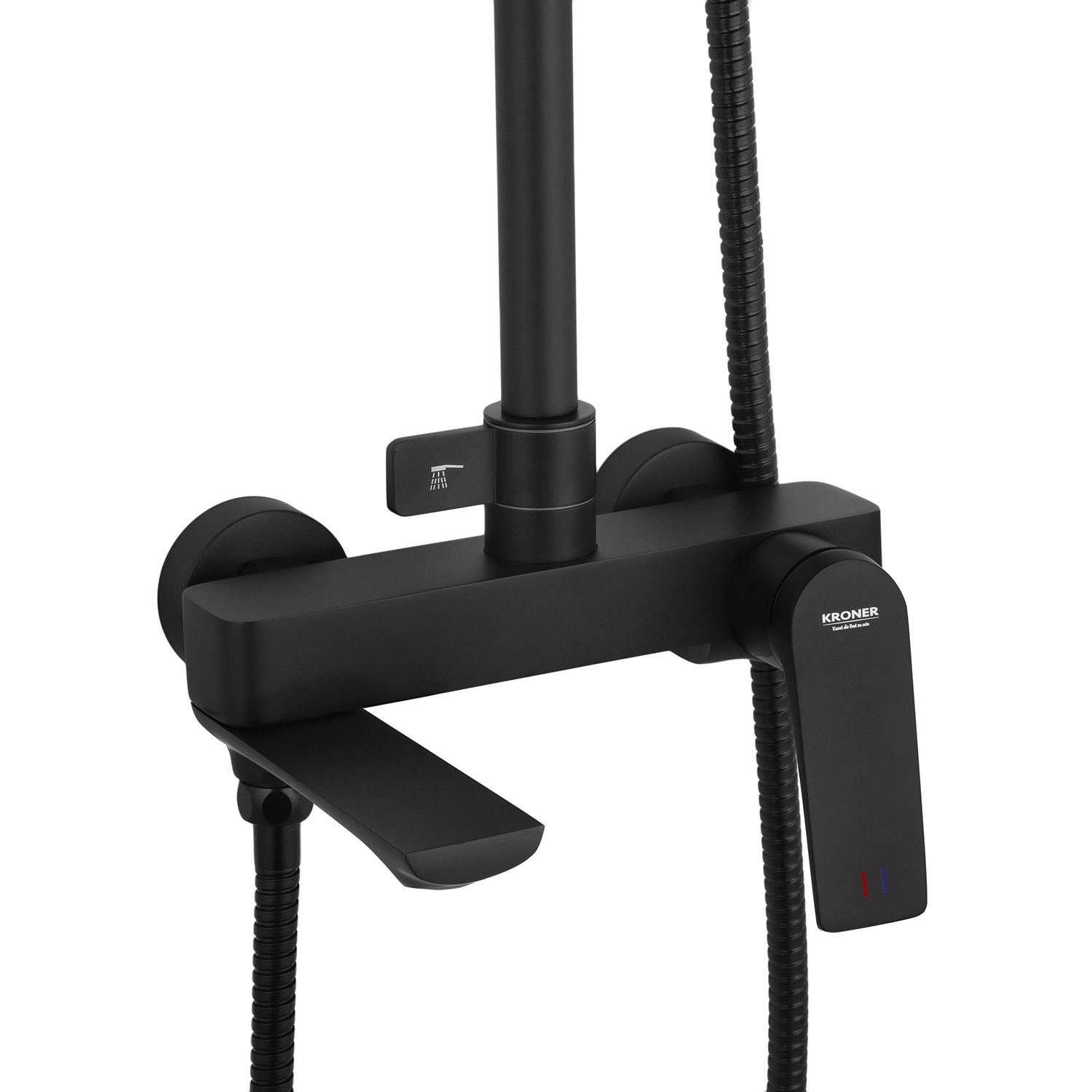 Набор 2 в 1 душова система Kroner Graz-SCH063 + змішувач Edelstahl Kubus-SCH010