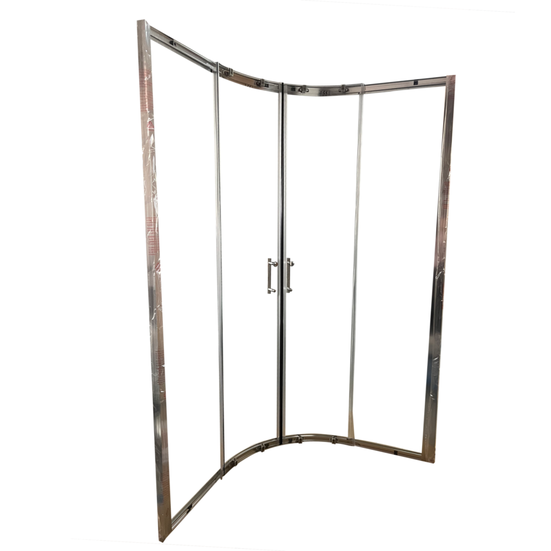 Душова кабіна без піддону KOER SR SC04-100x100x195-TR-01 прозоре скло EASY CLEAN 5мм хром (KR5361)