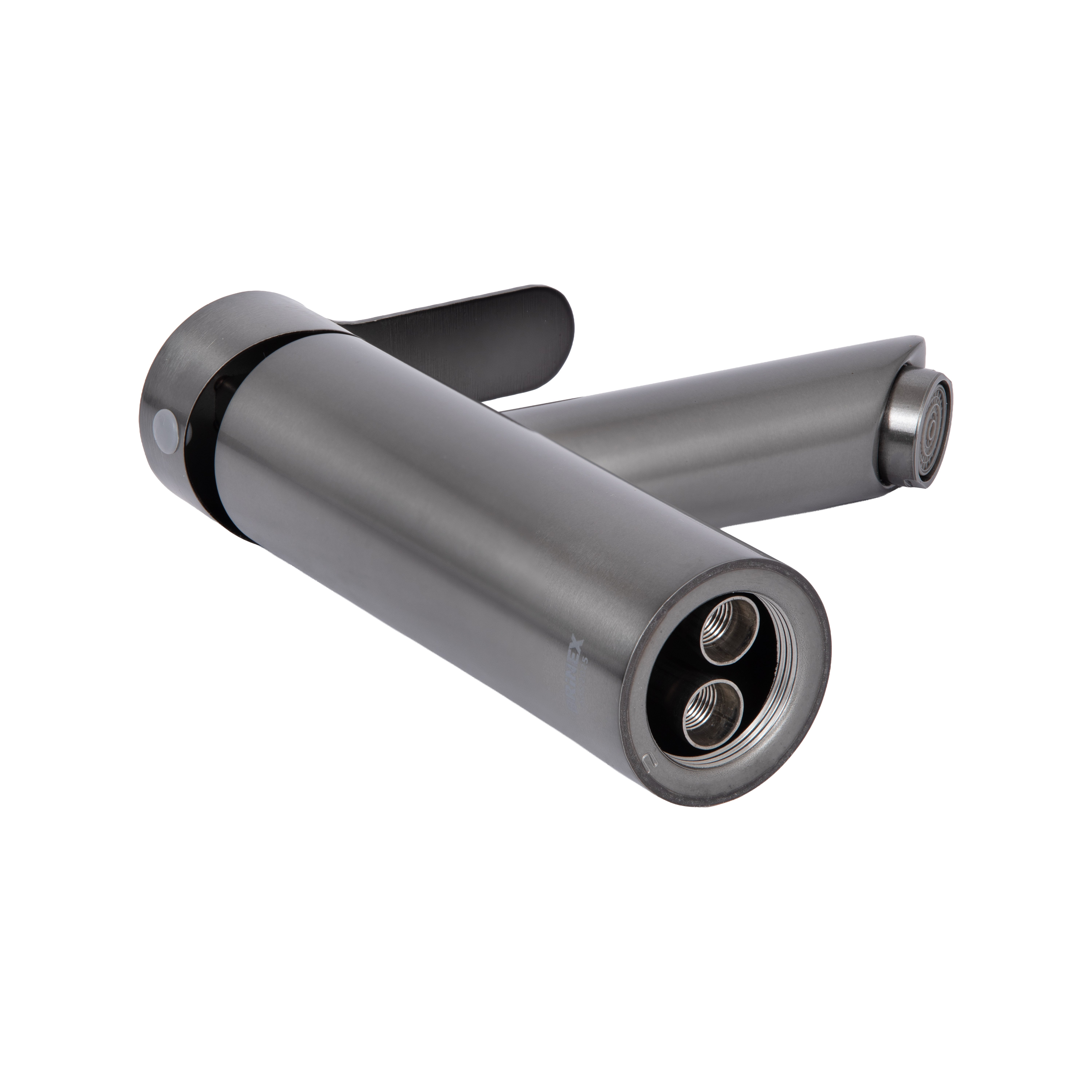Змішувач для раковини Brinex Pure 001F низький  Gunmetal Black BRIPUR001FGRP