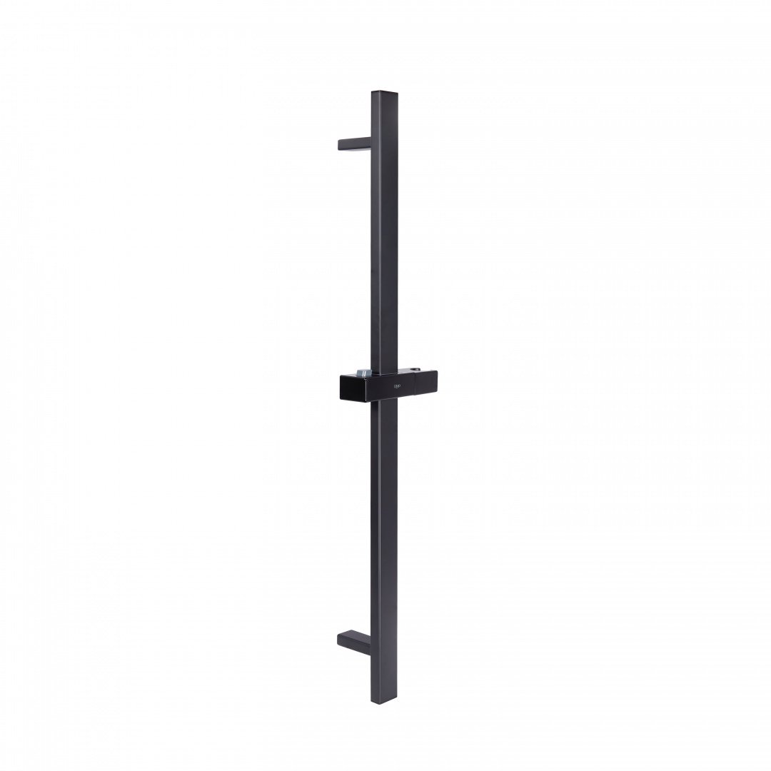 Душова стійка з тримачем універсальна Qtap Lepit 705 мм прямокутна QTLEP82103NB Black Matt
