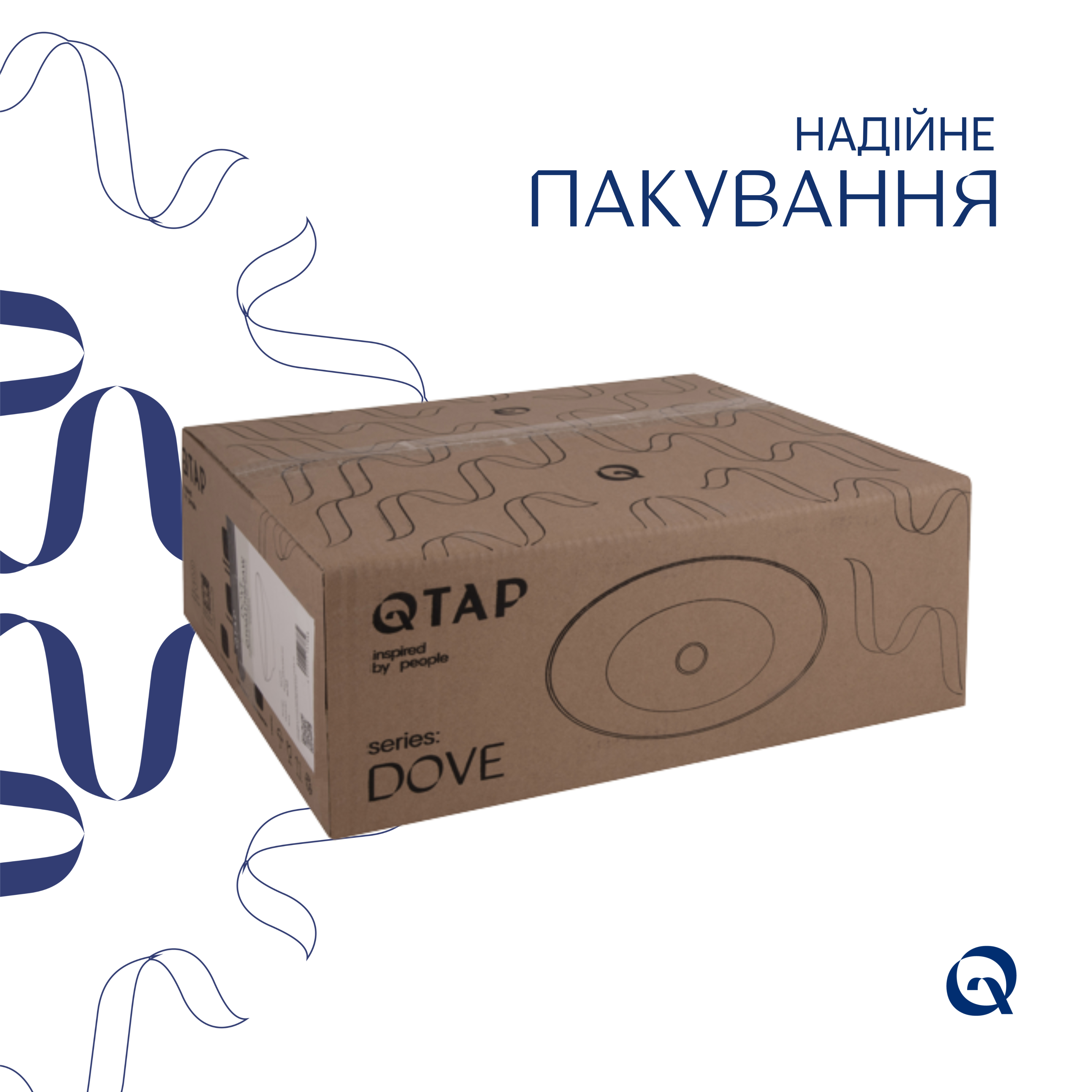 Раковина накладна Qtap Dove 415x340x140 мм, Beige, овальна, з донним клапаном QTDOV188SB49784