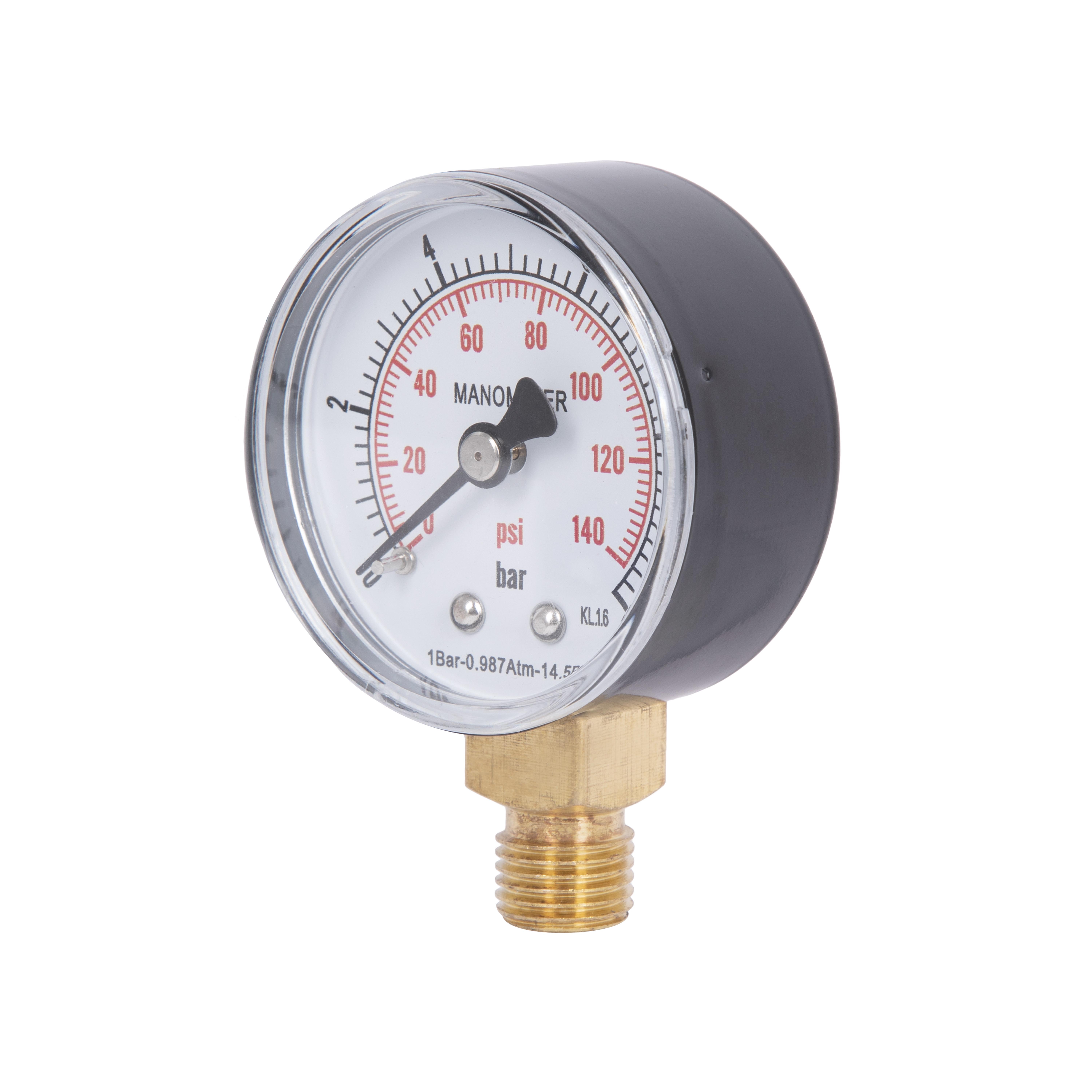 Манометр Thermo Alliance Standart 10 бар 1/4", нижнє підмикання SD17010B
