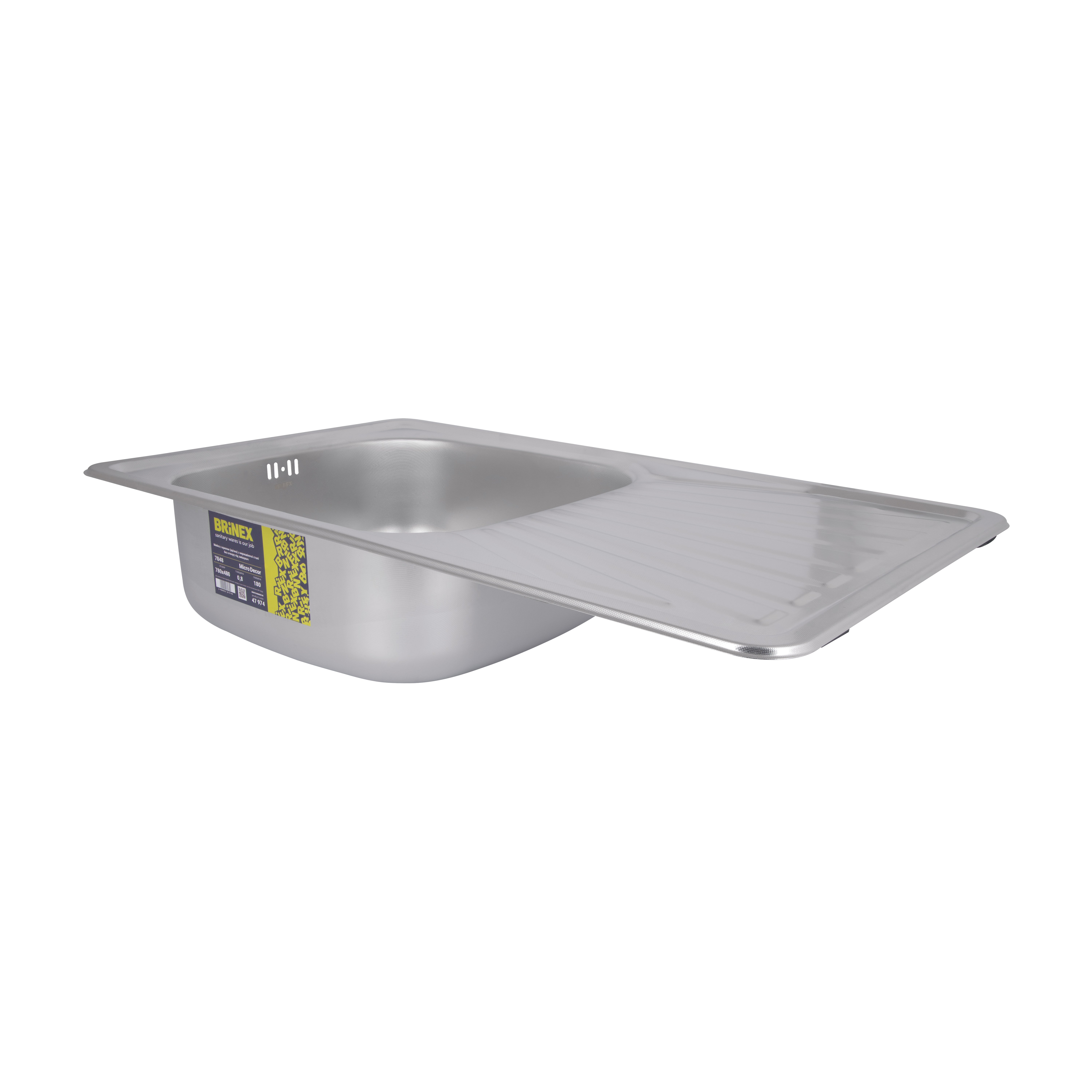 Кухонна мийка Brinex 7848 0,8 мм Micro Decor (BRIN7848MDEC08)