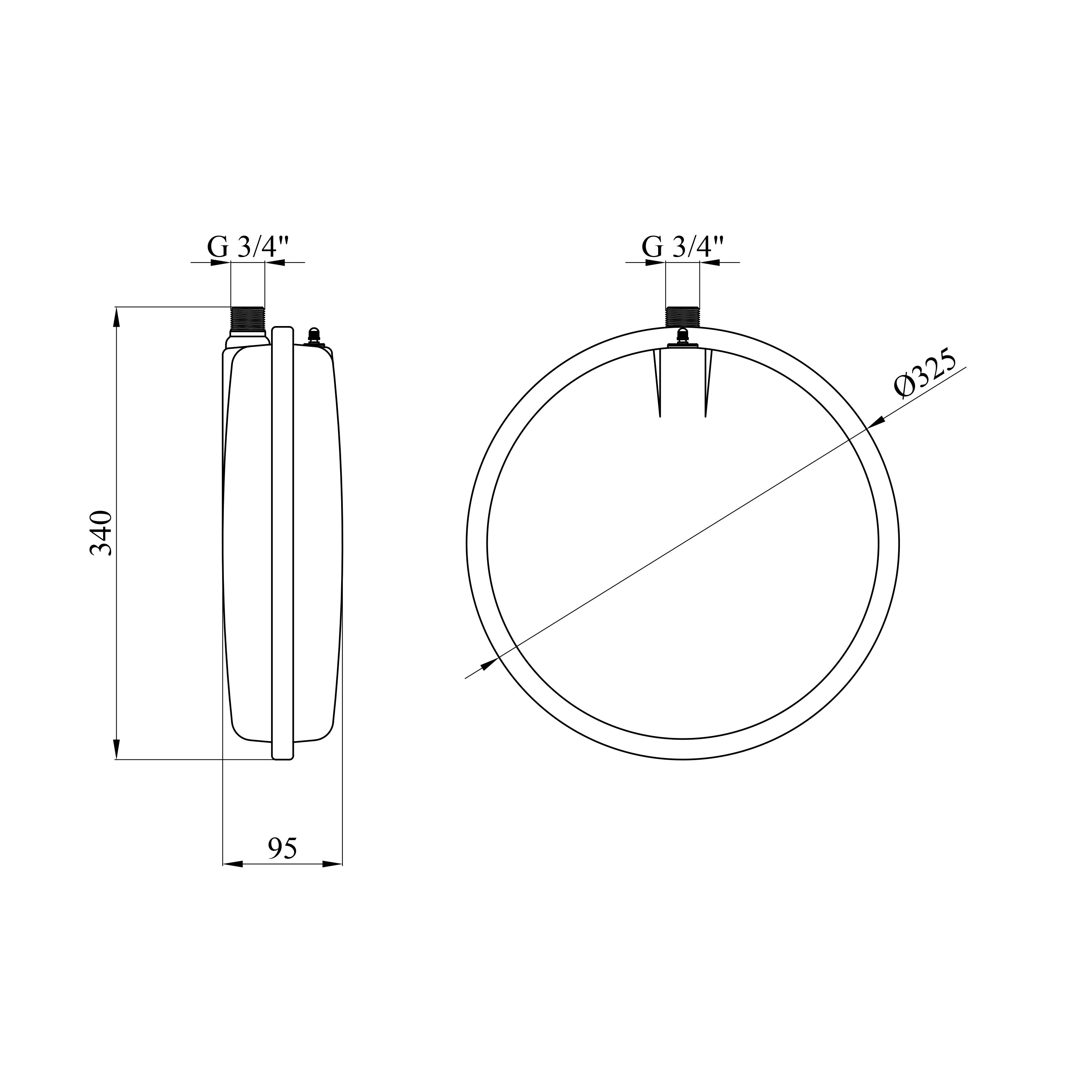 Розширювальний бак Grandwater PTEV8 (таблетка)