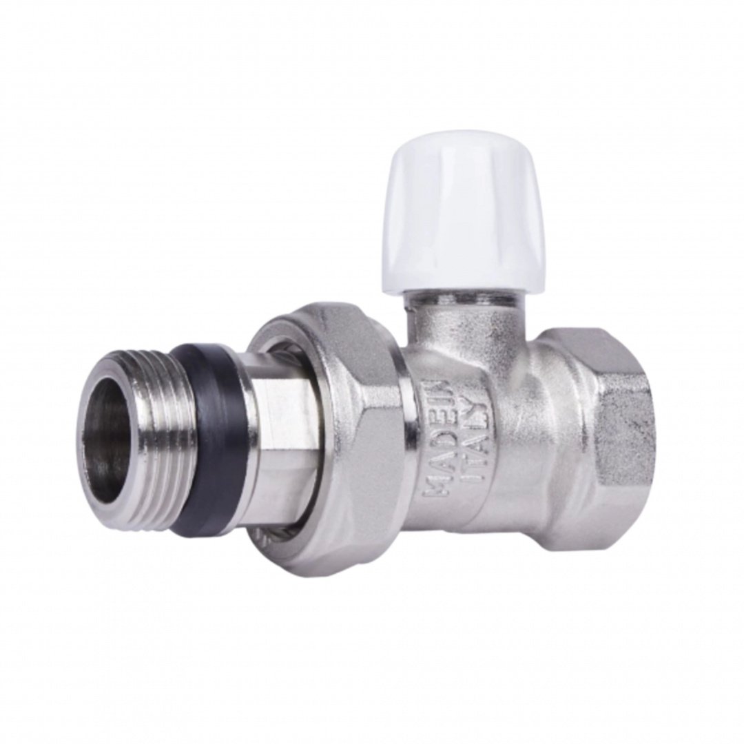 Кран радіаторний Icma 3/4" з антипротіканням прямий без ручки №815+940
