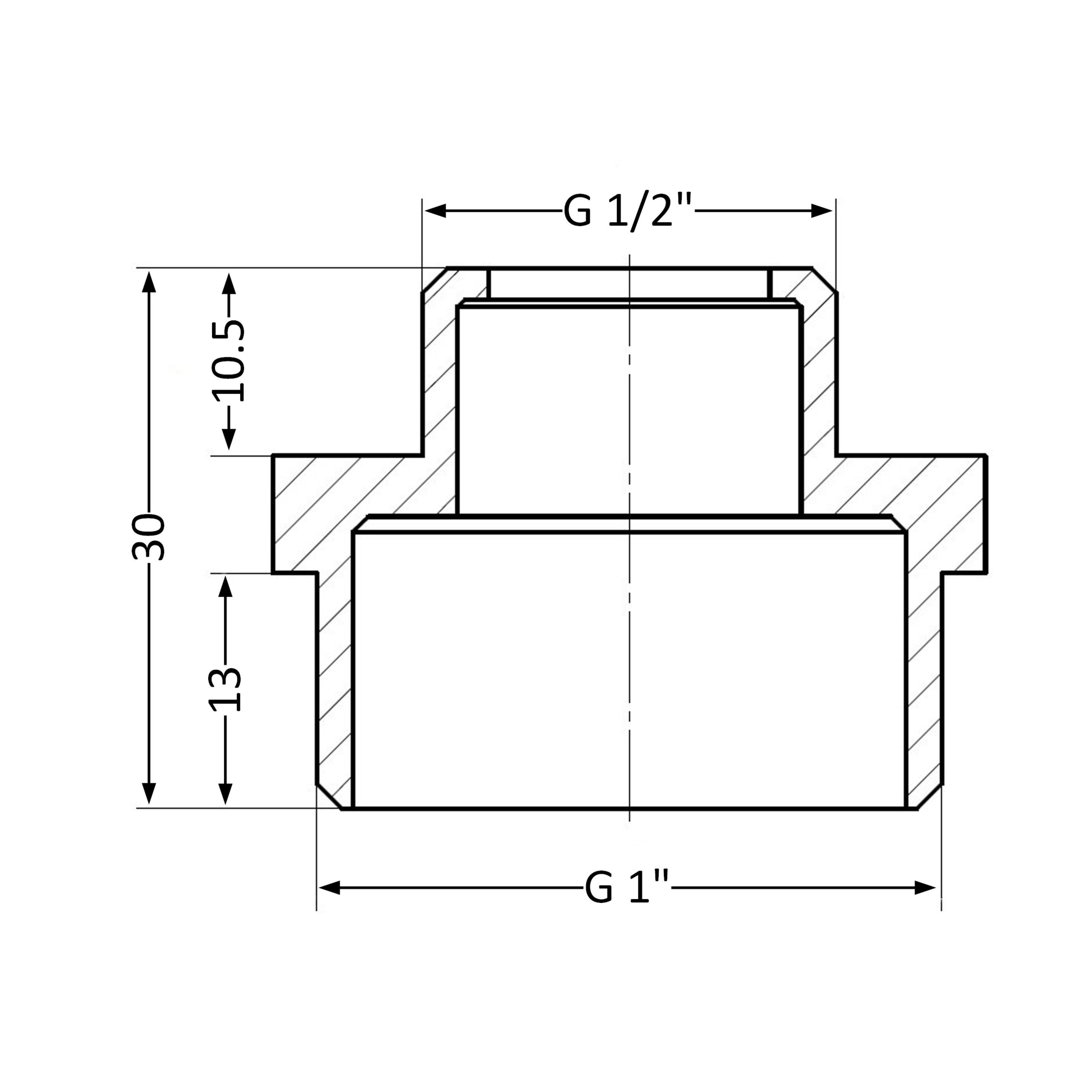 Ніпель Thermo Alliance Standart 1"х1/2" ЗР SD4082515