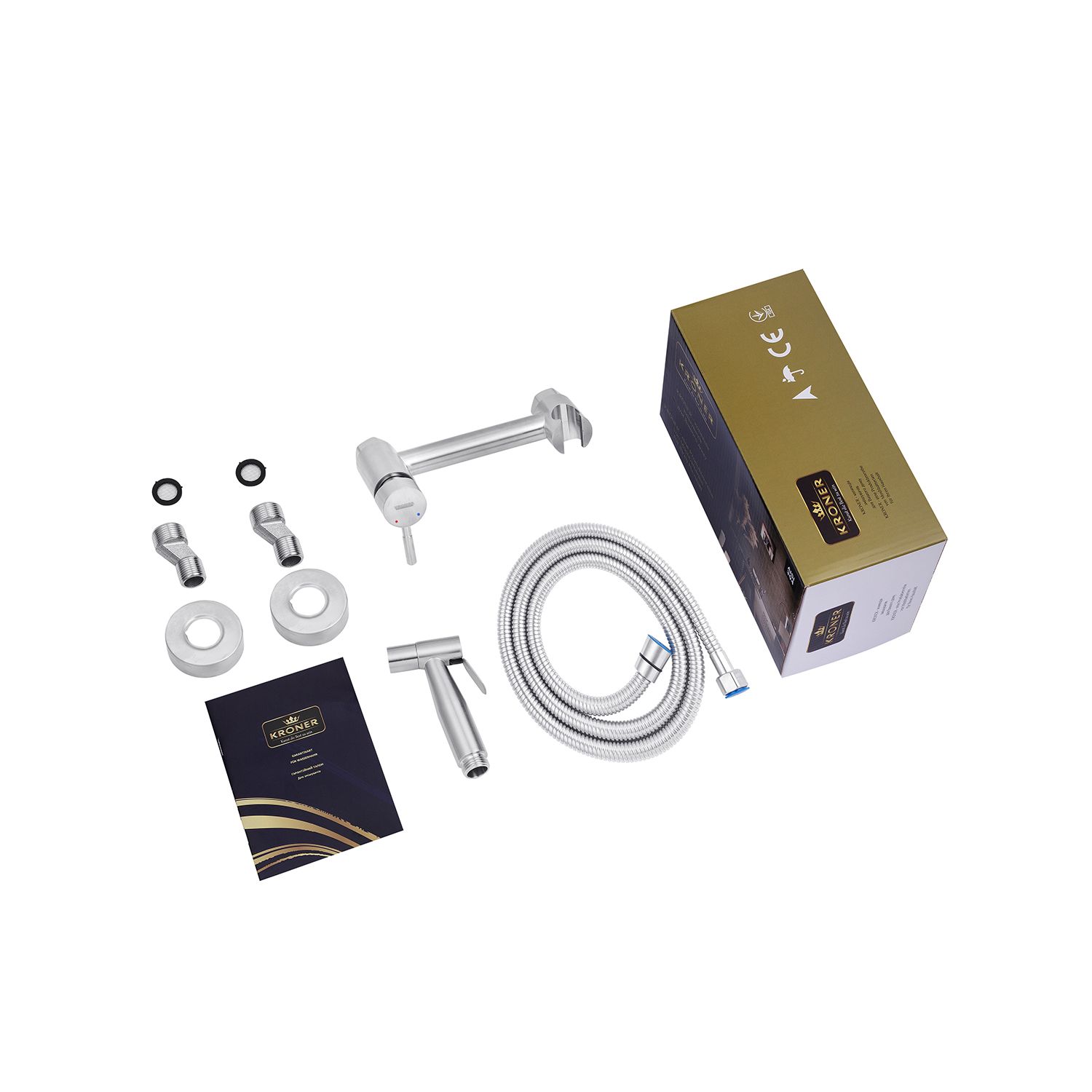 Набір для гігієнічного душу зі змішувачем Kroner KRP Edelstahl Klassisch - ESG052