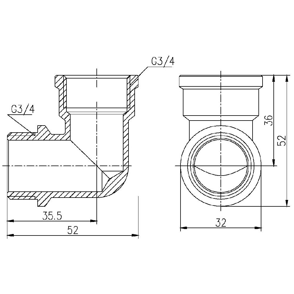 Кут SD Forte 3/4" ВЗ SF37220