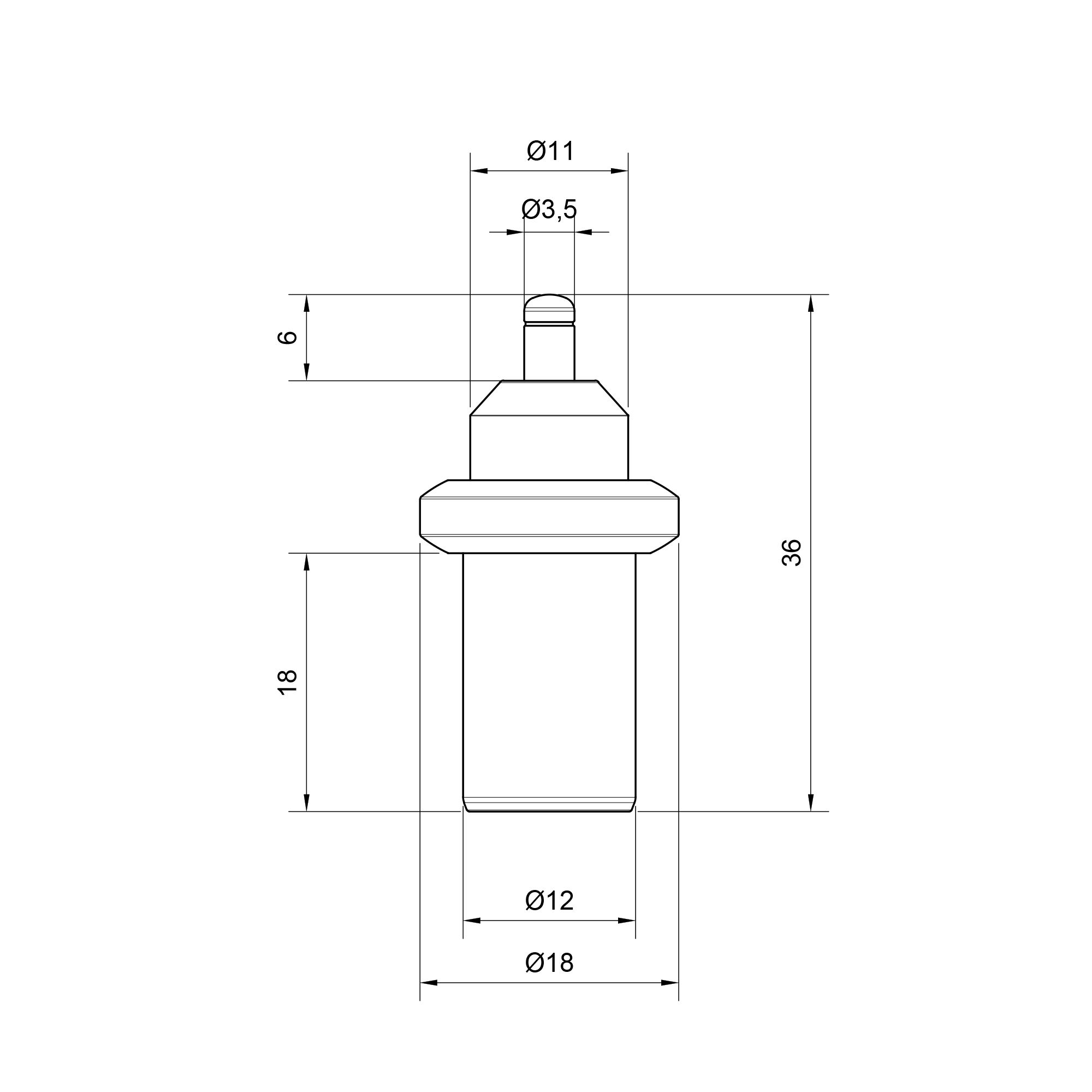 Термоелемент Icma для антиконденсаційного клапана 60°C №8749
