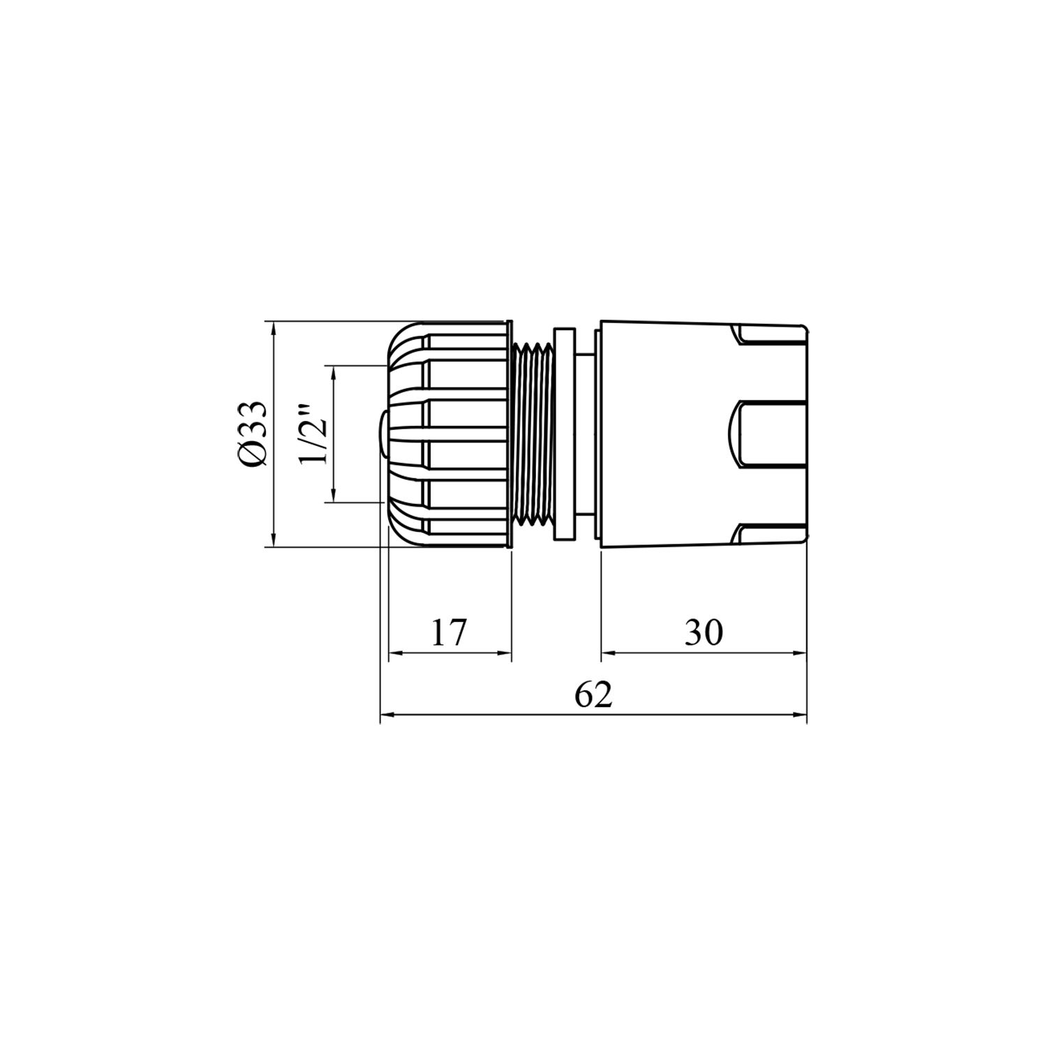 Конектор Bradas Stop Gold Line 1/2" GL5810B