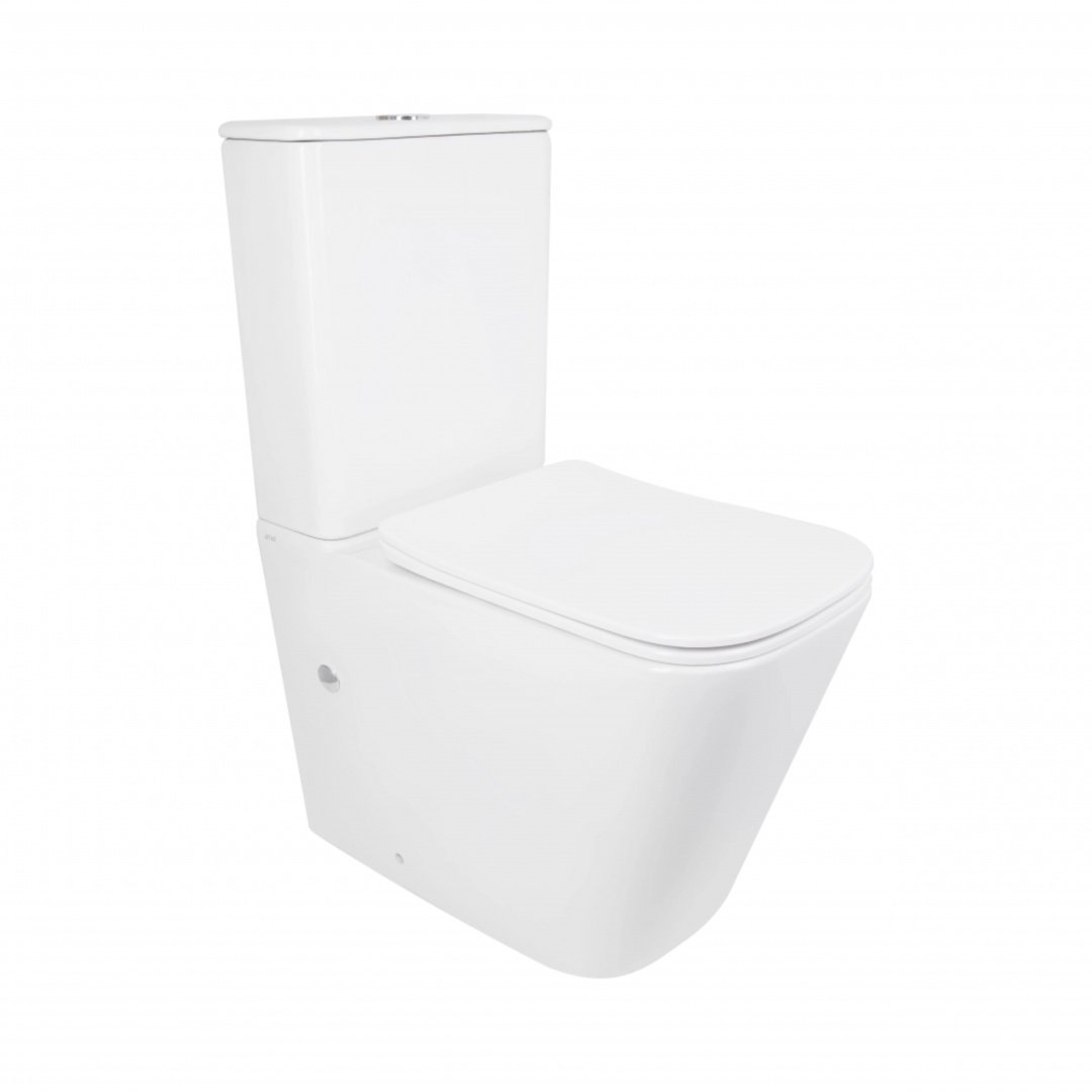 Унітаз підлоговий Qtap Tern Ultra Quiet безобідковий з сидінням Soft-Close QT17226003AW White