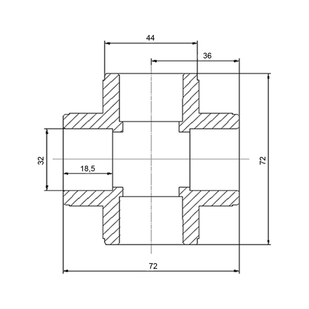 Хрестовина PPR Blue Ocean 32