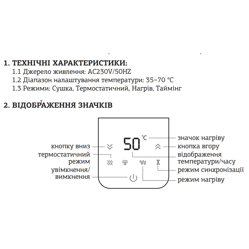 Електричний ТЕН MIXXUS TEH-0209 CHROME для сушарок рушників 900W (Колір хром) (MI6636)