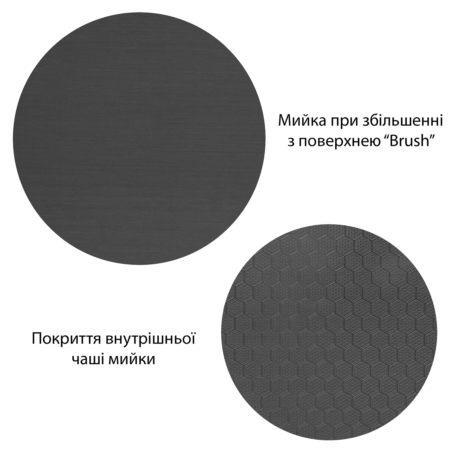 Кухонна мийка Kroner KRP Derby - 5843HM PVD (2,5/0,5 мм)