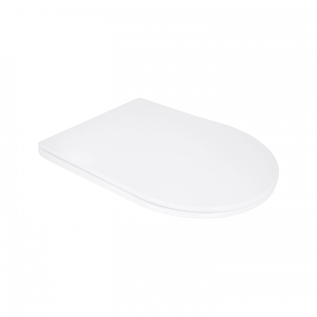 Сидіння для унітазу Qtap (Taurus 520) 455x365x38 мм, White, з мікроліфтом, Slim Duroplast, Quick Release QTSC179W49384