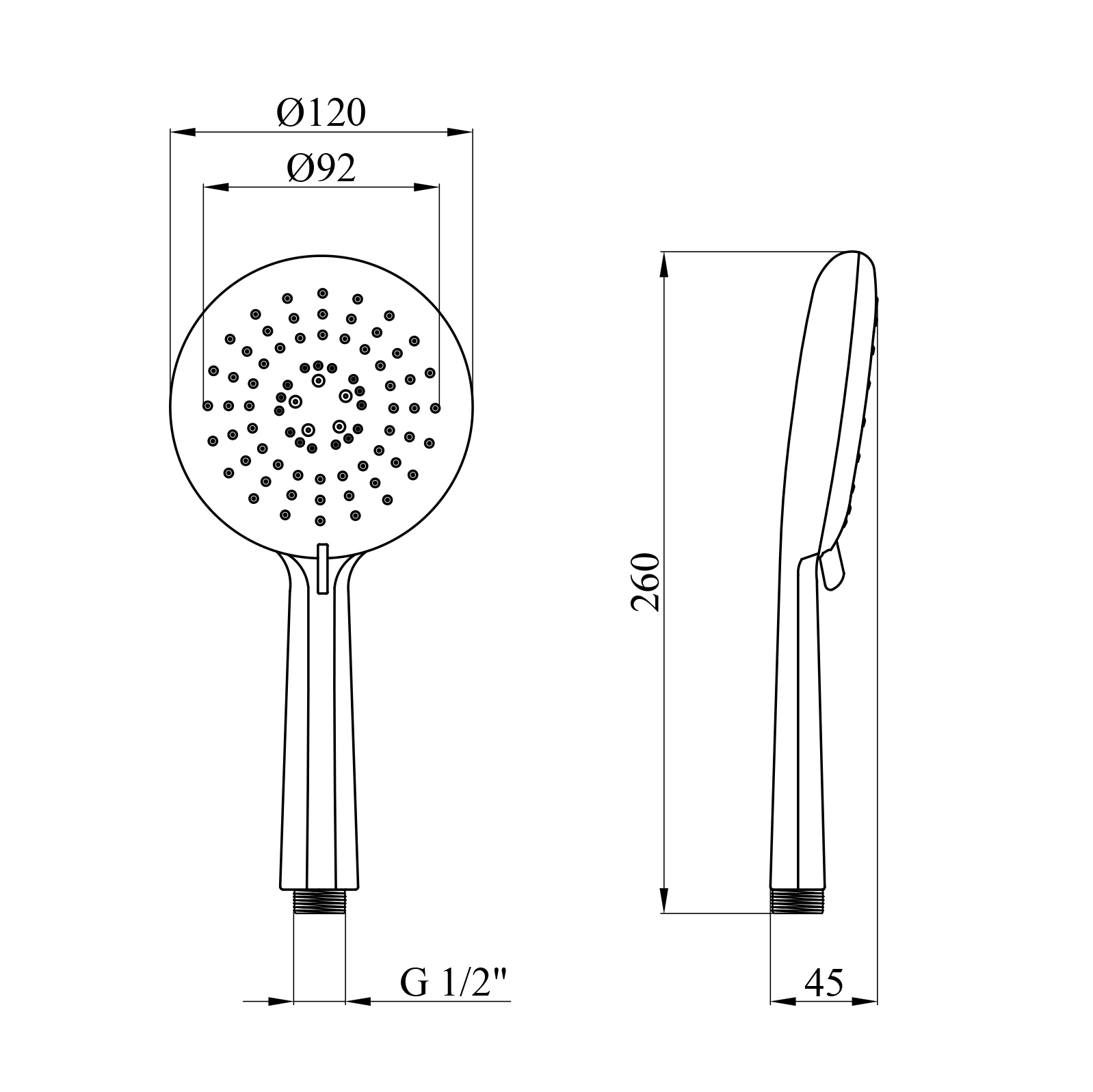 Лійка для ручного душу Kroner KRM - C724
