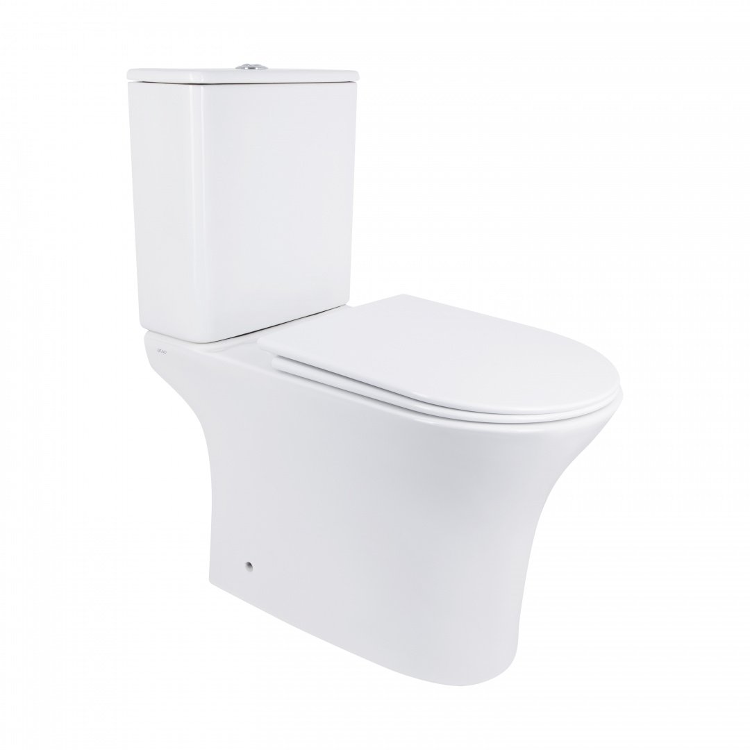 Унітаз-компакт Qtap Presto безобідковий з сідінням Soft-close QT24221217AW