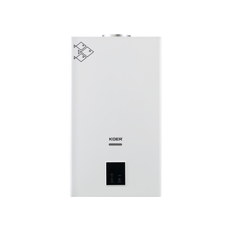 Газова колонка KOER KWH.G0210 WHITE димохідна з модуляцієй 10 л/хв, колір білий (KR5556)