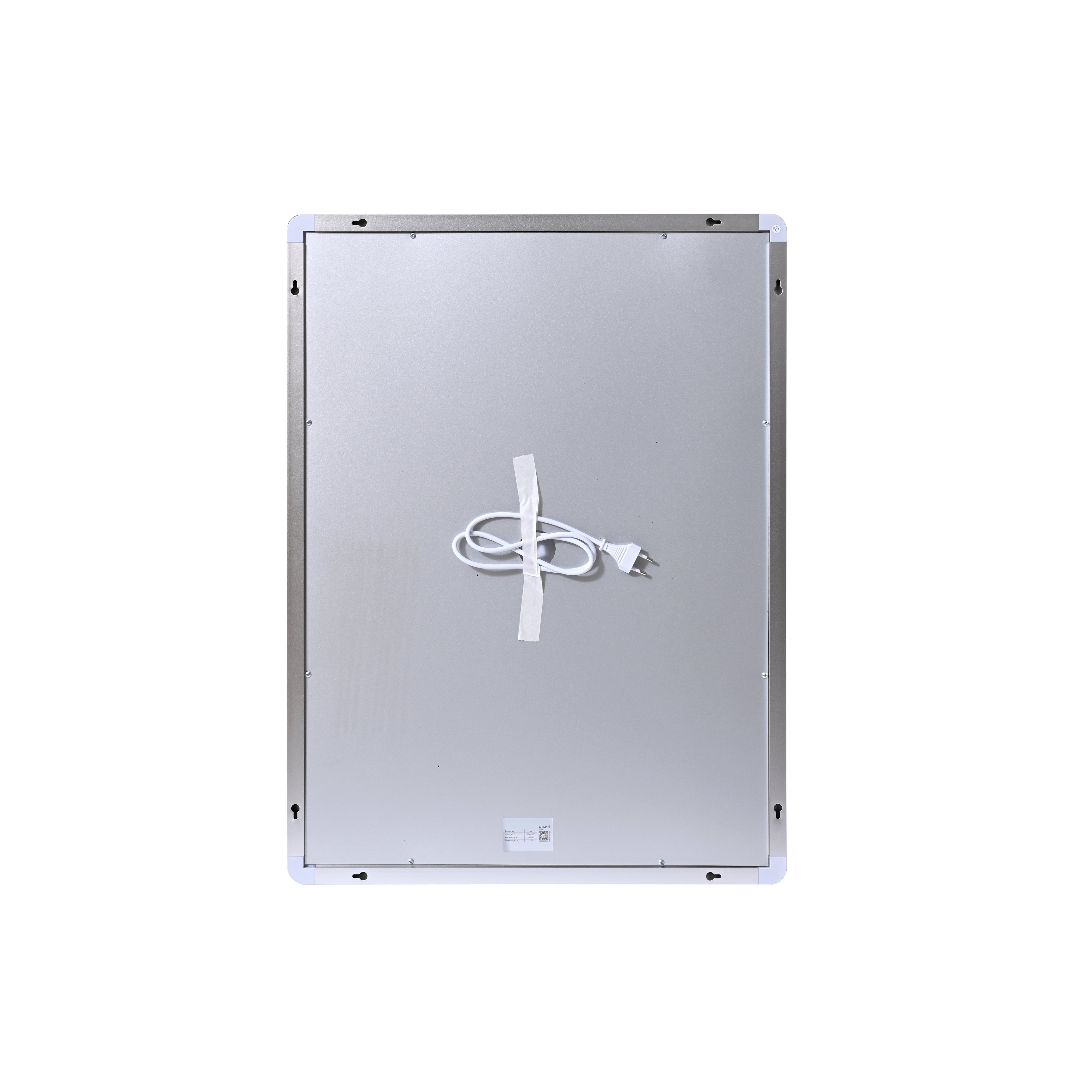 Дзеркало Qtap Mideya (MI2) 600х800 з годинником, з LED-підсвічуванням Touch, з антизапотіванням, димером, рег. яскравості QTMID100080049267
