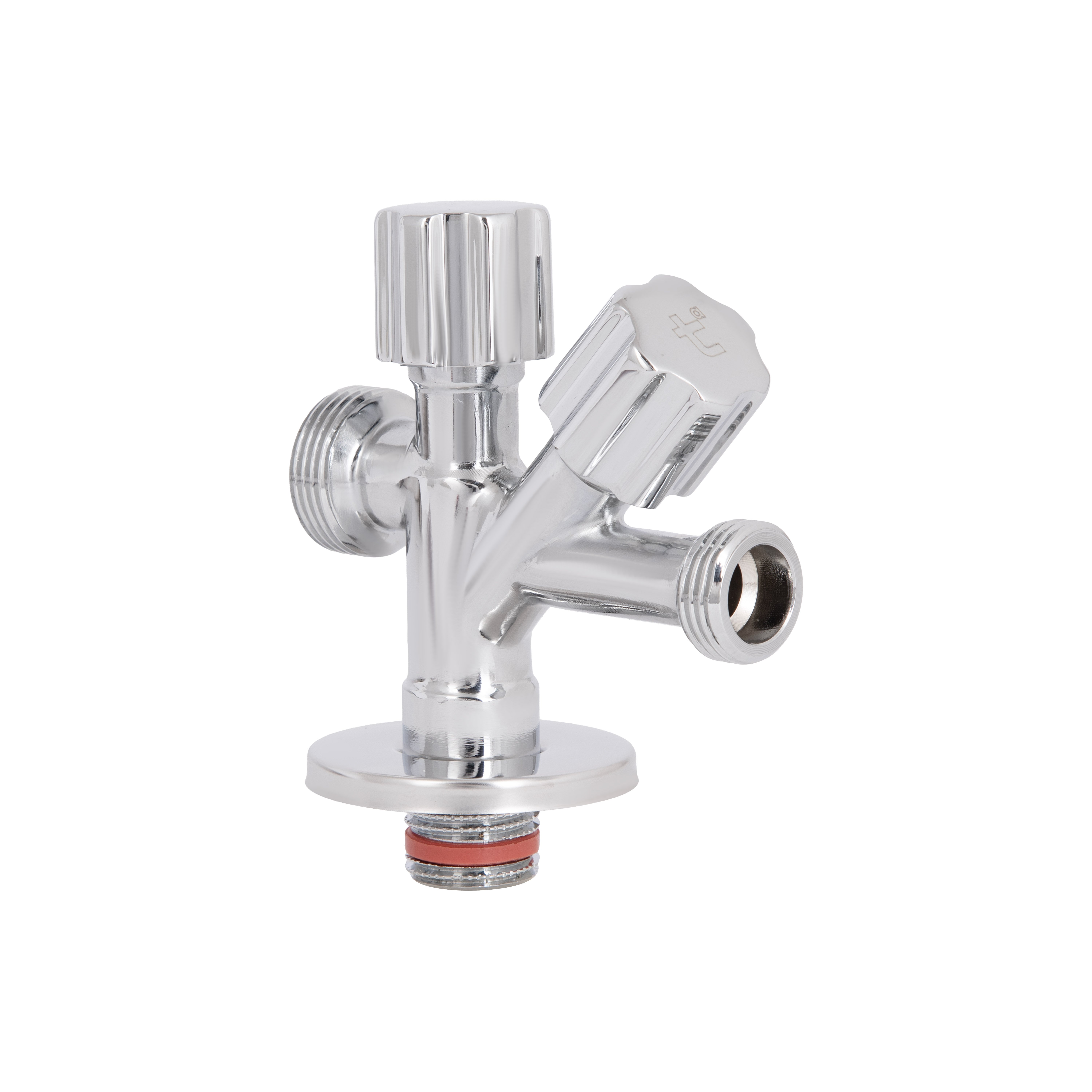 Кран кутовий подвійний  Thermo Alliance Forte 1/2"З х 1/2"З х 3/4"З, хром TAF187W151520
