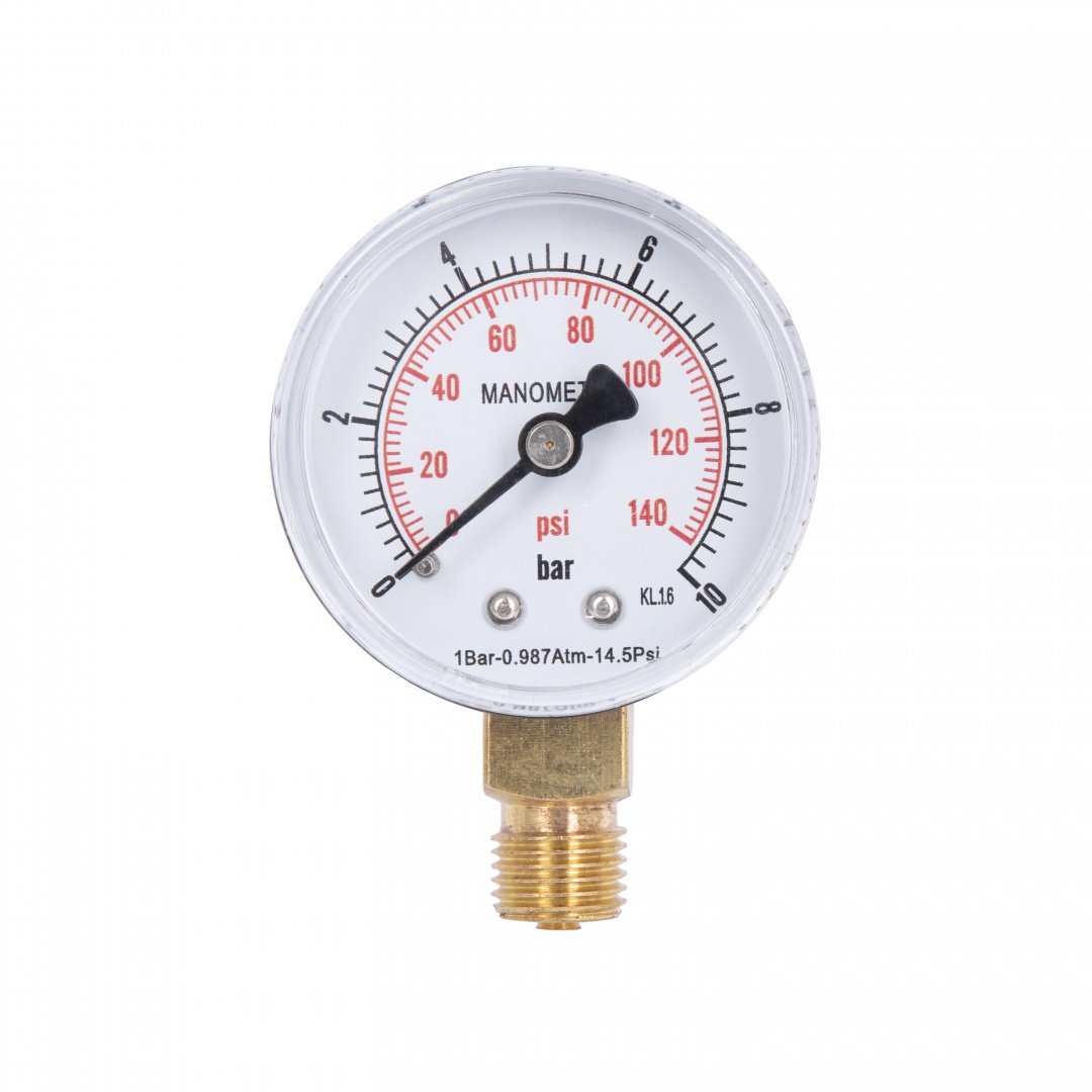Манометр Thermo Alliance Standart 10 бар 1/4", нижнє підмикання SD17010B