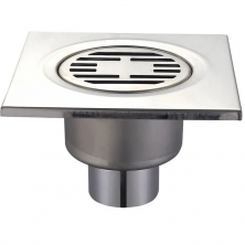 Душовий трап MIXXUS DRAIN-03-15x15-180 з нерж. сталі SUS304 150x150мм, прямий відвід (Колір нерж) (MI3422)