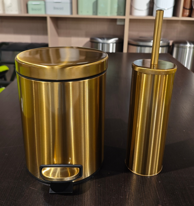 Йоржик для унітазу підлоговий MIXXUS ELLIPSE-TB0202 BRUSHED GOLD (колір матове золото) (MI8401)