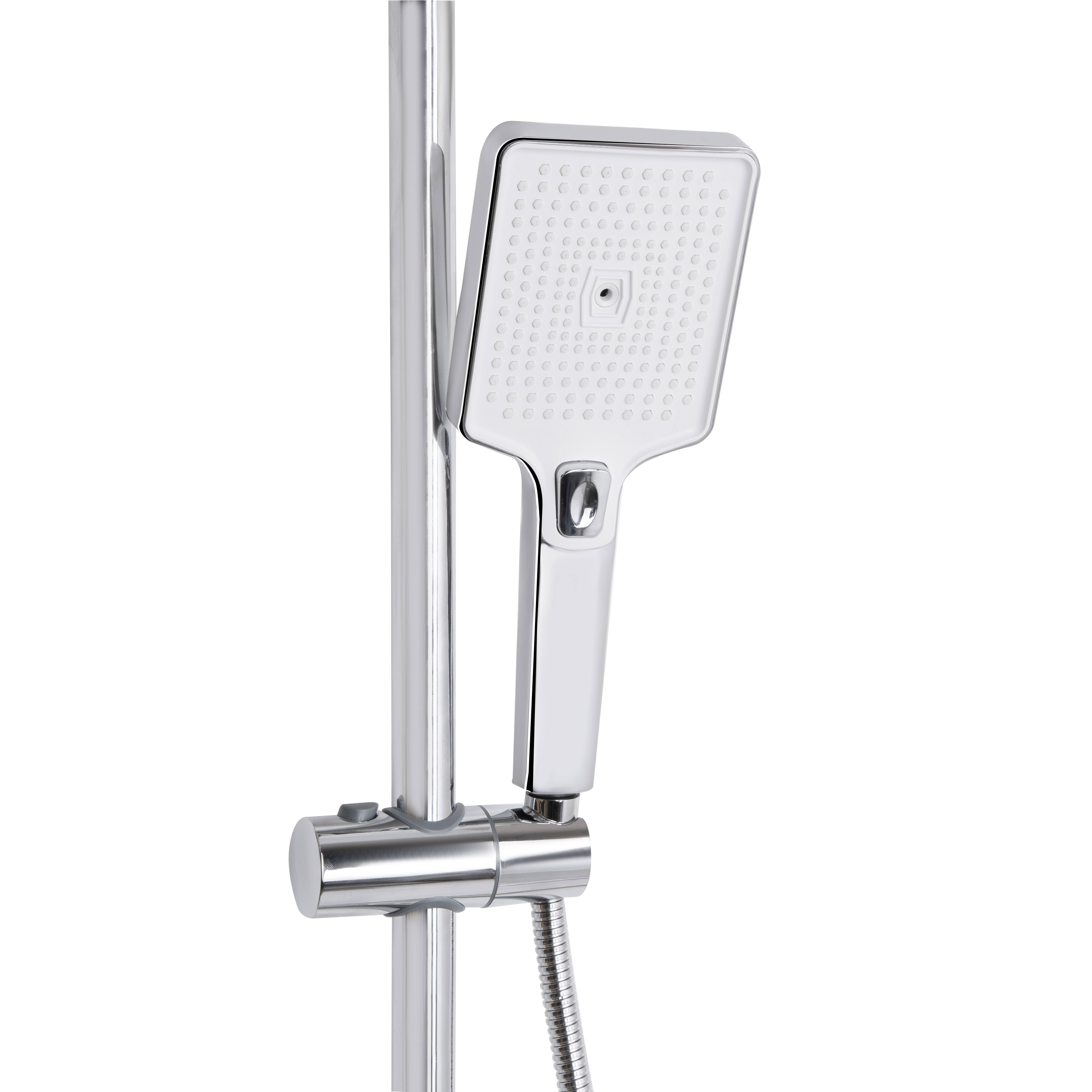 Душова система універсальна Qtap Presto на три споживачі (з виливом) QTPRE111CRW45580 Chrome/White