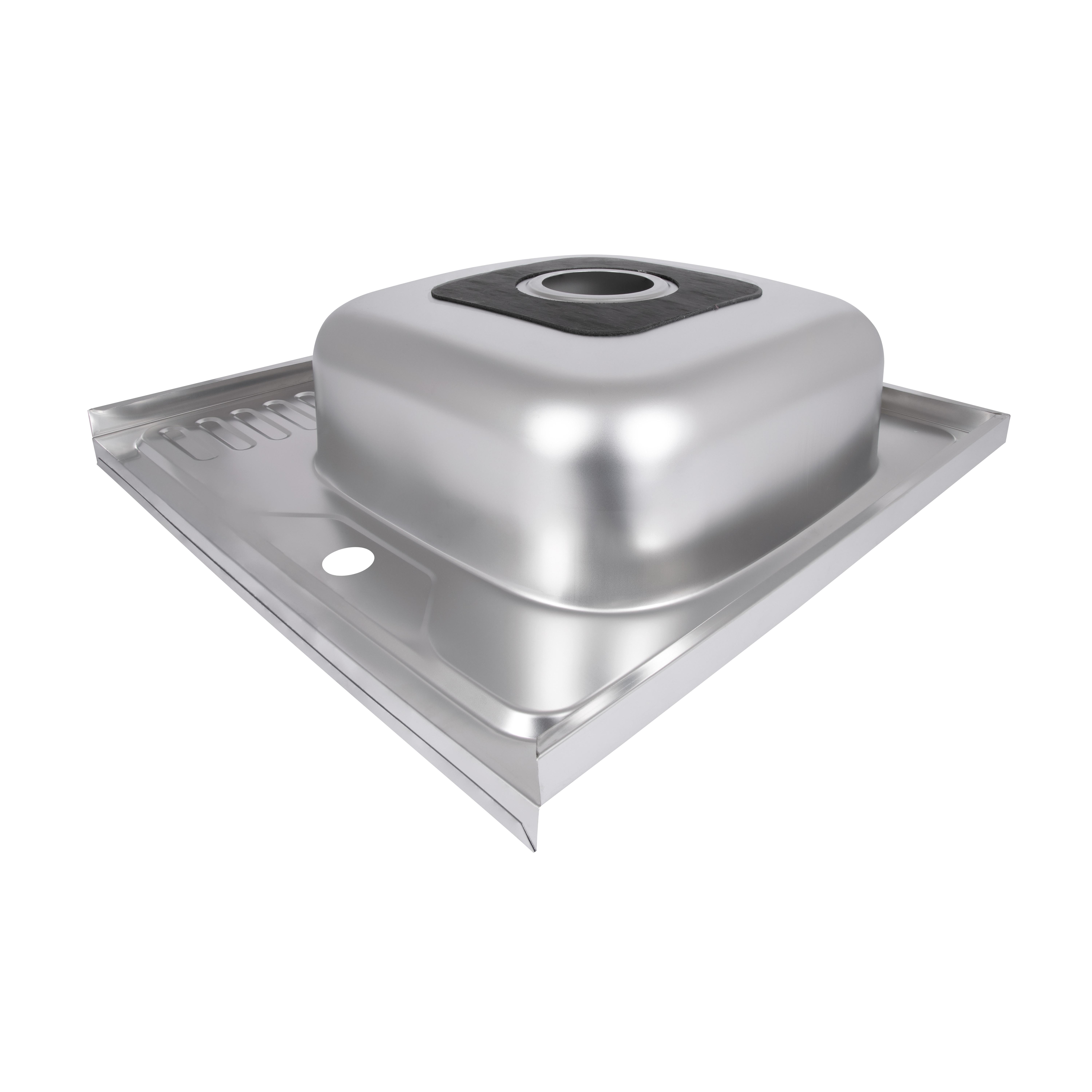 Кухонна мийка Brinex 6060-R 0,6 мм Satin (BRIN6060RSAT06)