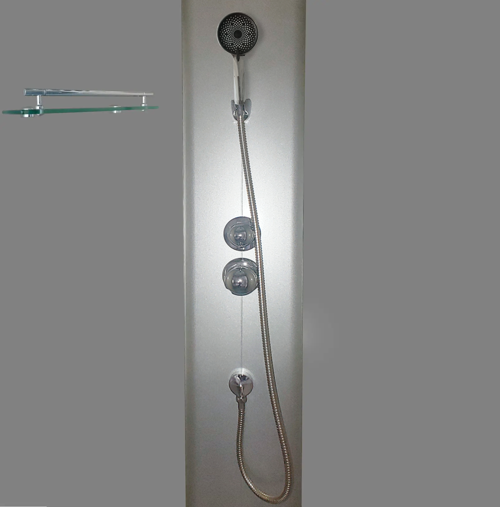 Бокс душовий без гідромасажу з високим піддоном MIXXUS STRONG SB01-90x90x215-FB SATIN матове скло 4мм (MI6884)