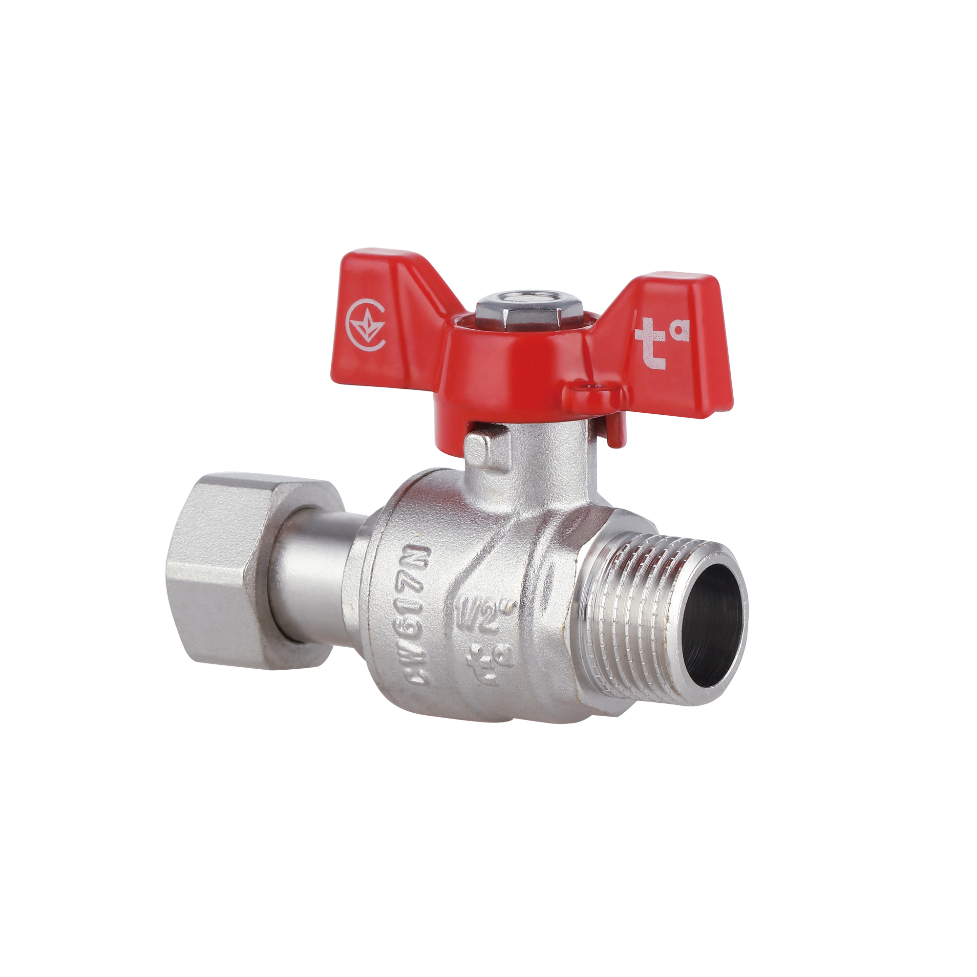 Кран кульовий з накидною гайкою Thermo Alliance Forte 1/2" ВЗ для води прямий SF261W15