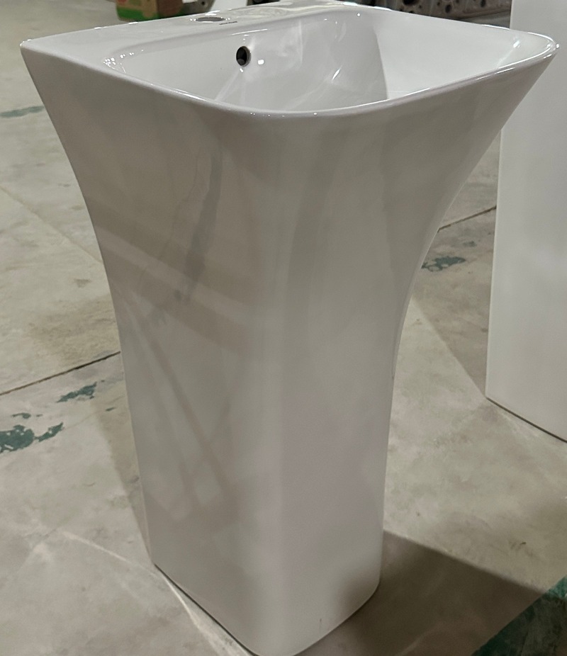Раковина моноблок MIXXUS BEVEL-1101 450х435х830mm (отвір під змішувач, перелив) (MI6697)