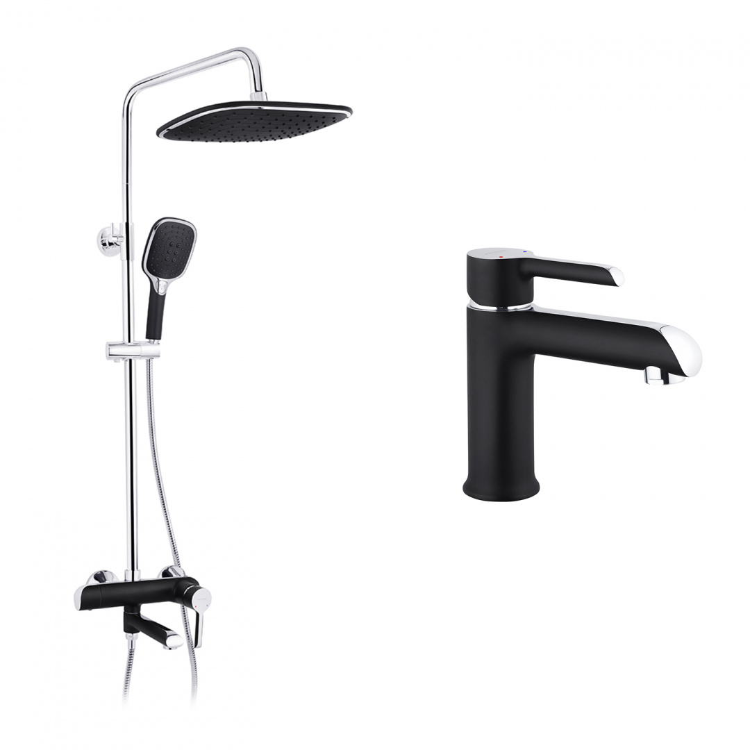 Набор 2 в 1 душова система Kroner Essen-SCH063 + змішувач Essen-SCH010