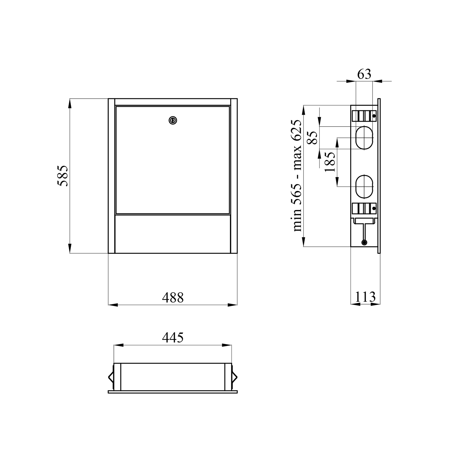 Шафа колекторна Український легіон на 6 виходів 440х580х110 мм  ШКВ-01