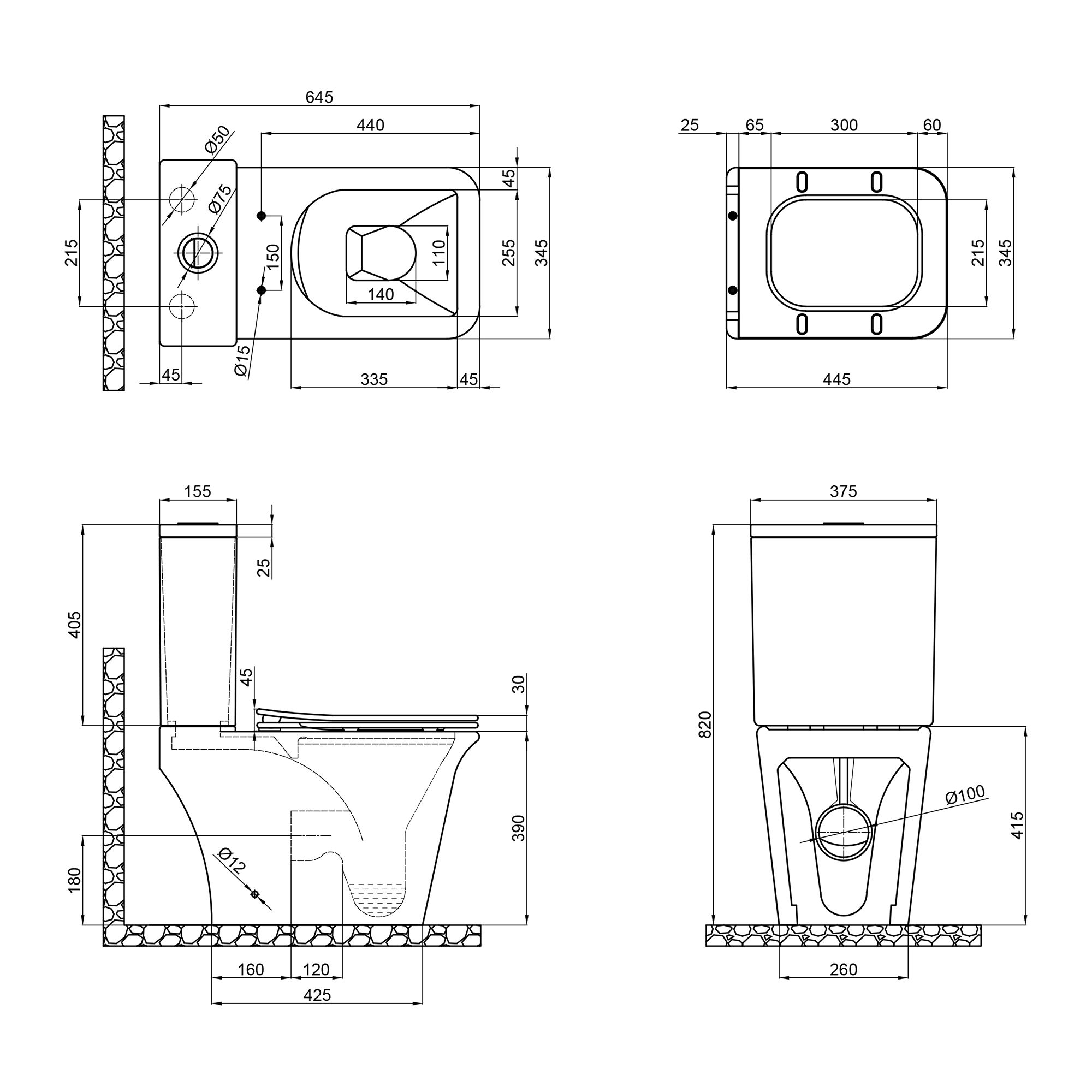 Чаша унітазу Qtap Kalao QT08221213AW1