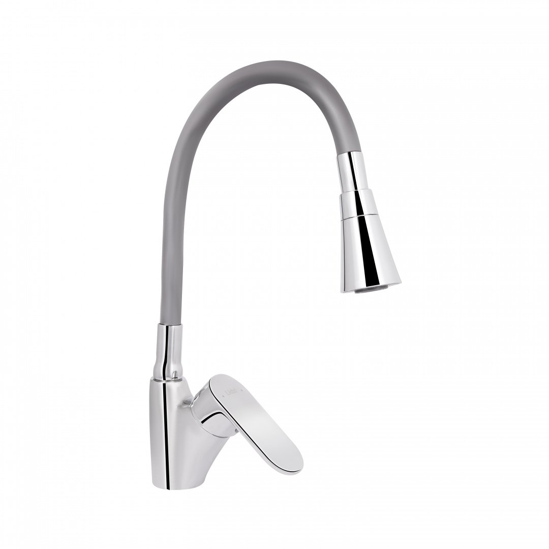 Змішувач для кухні Lidz Tani 007F3 з гнучким виливом (k40) LDTAN007F3GCR31869 Chrome/Grey